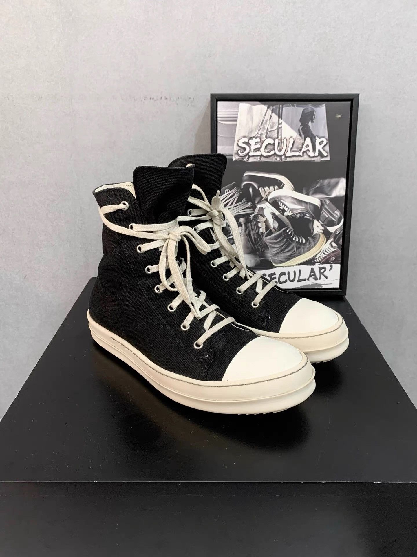 Rick Owens Rick Owens Canvas High Top Ramones K34 Size US 9 / EU 42 - 4 Thumbnail