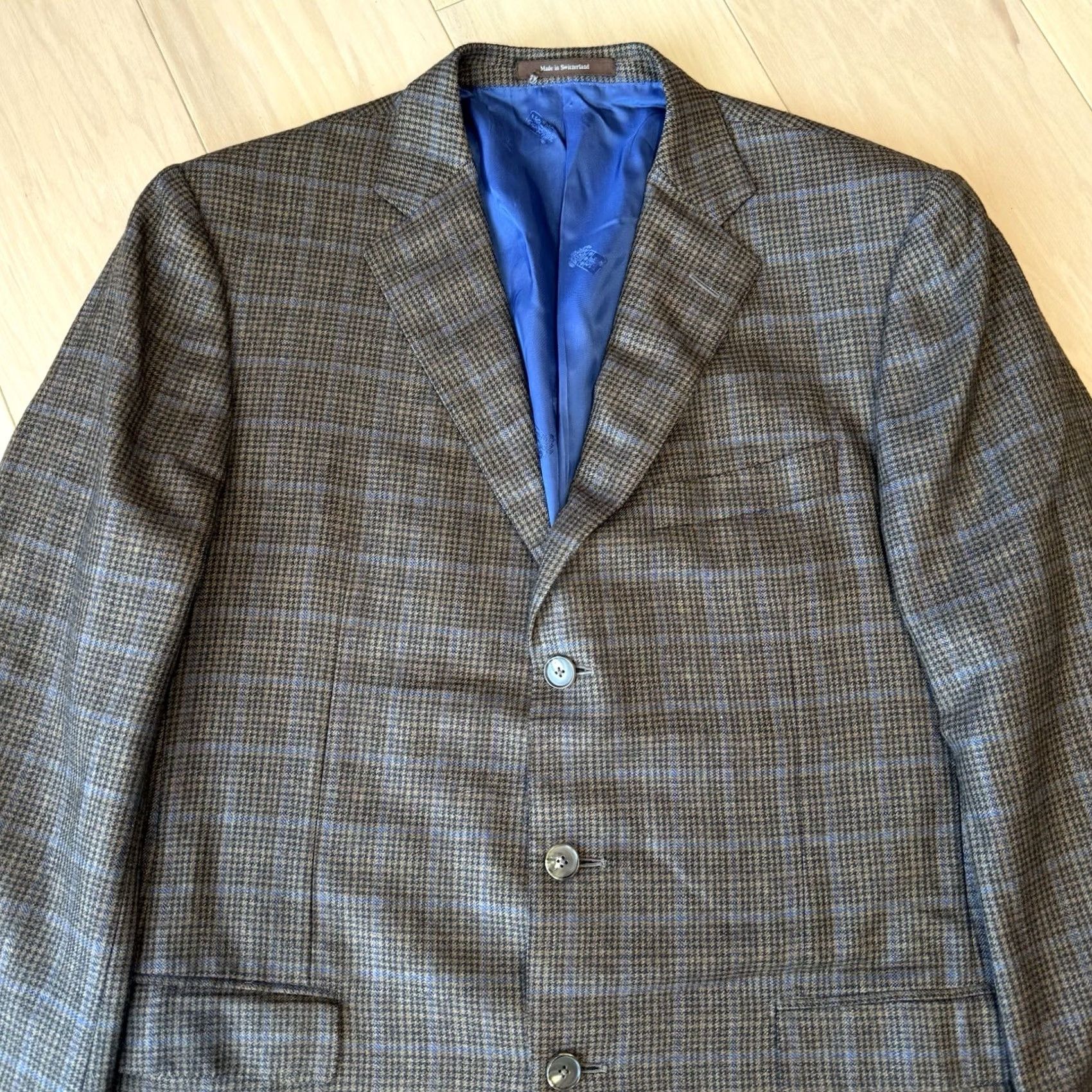 Ermenegildo Zegna Ermenegildo Zegna Blazer Large Brown Plaid Pure Cashmere Designer Size 42R - 5 Thumbnail