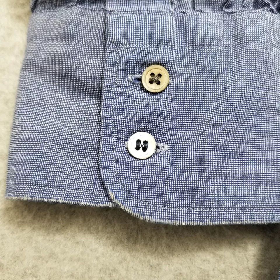 Other John W Nordstrom Shirt Mens 16-32 Blue Casual Button Up Size US S / EU 44-46 / 1 - 11 Thumbnail