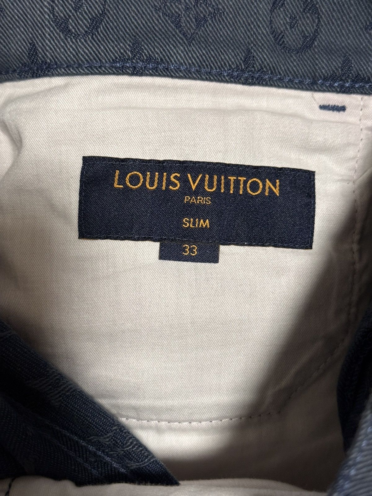 Louis Vuitton Louis Vuitton blue monogram slim denim jeans 33 Size US 33 - 5 Thumbnail