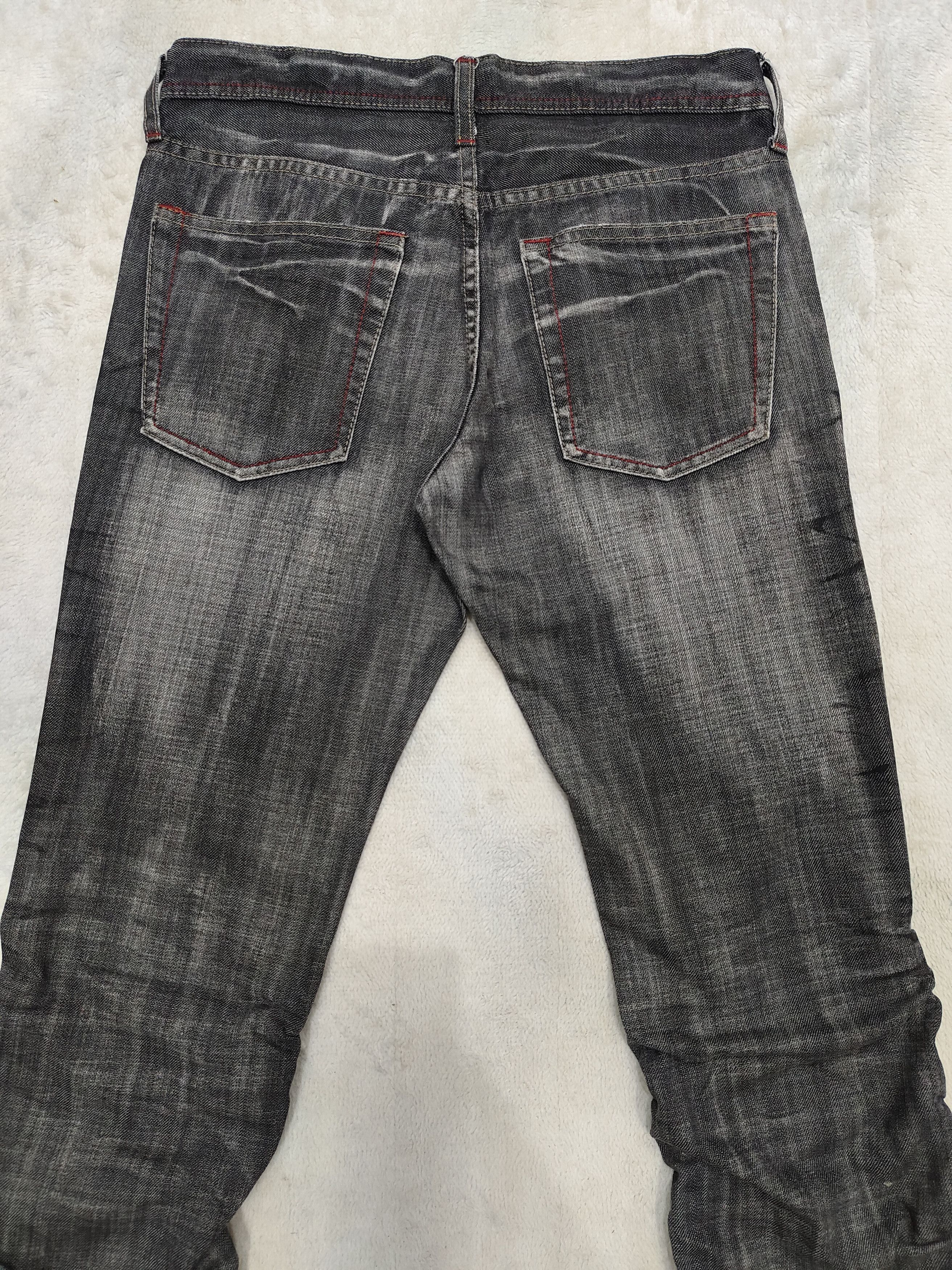 Japanese Brand Edge Rupert🇯🇵 Washed Stacked Grunge Slim Jeans Size US 30 / EU 46 - 4 Thumbnail