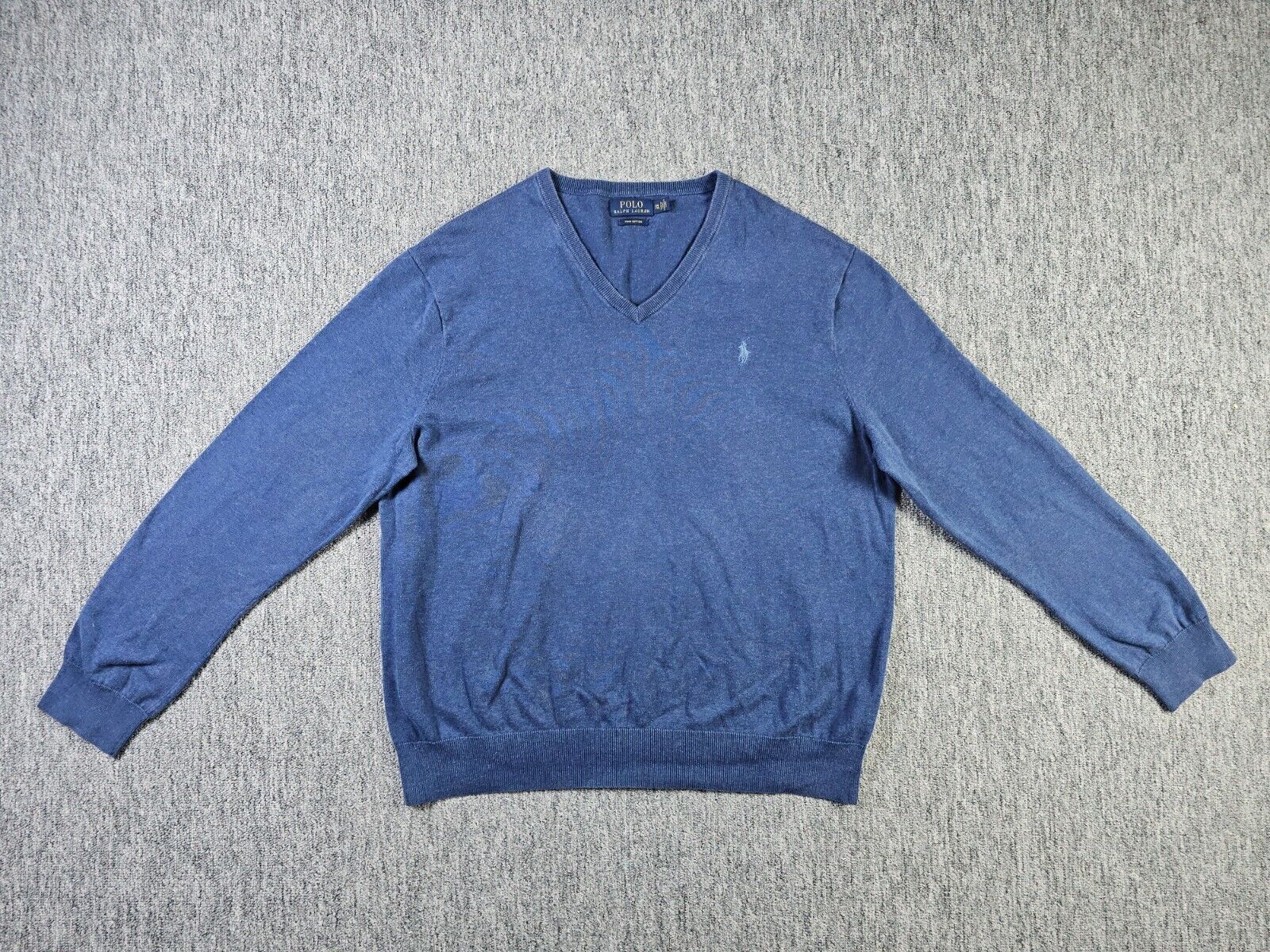 Polo Ralph Lauren Polo Ralph Lauren Pima Cotton V-Neck Sweater Pony Logo 2XL Size US XXL / EU 58 / 5 - 1 Thumbnail