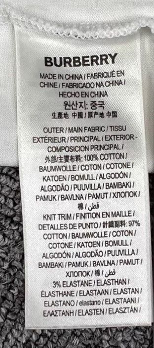Burberry Burberry White Letter Logo Print Short Sleeve T-Shirt K12 Size US M / EU 48-50 / 2 - 6 Thumbnail