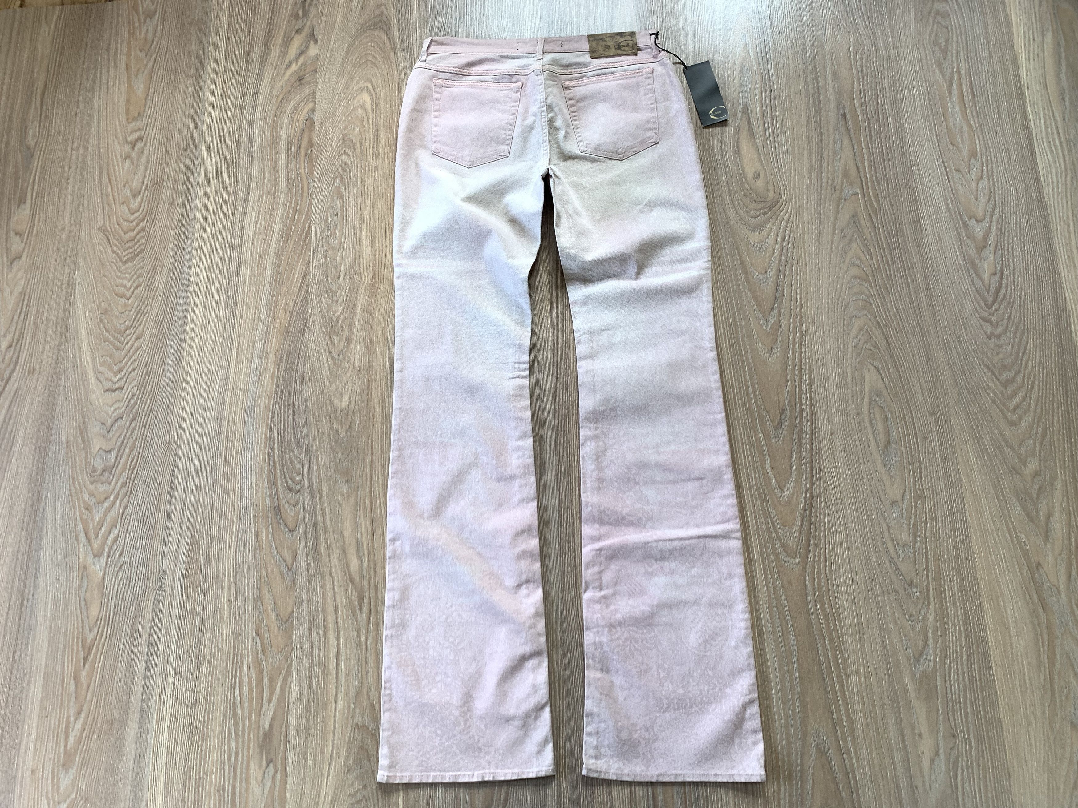 Just Cavalli Rare Just Cavalli Women's Pink Printed Bell Bottom Jeans Size 32" / US 10 / IT 46 - 2 Thumbnail