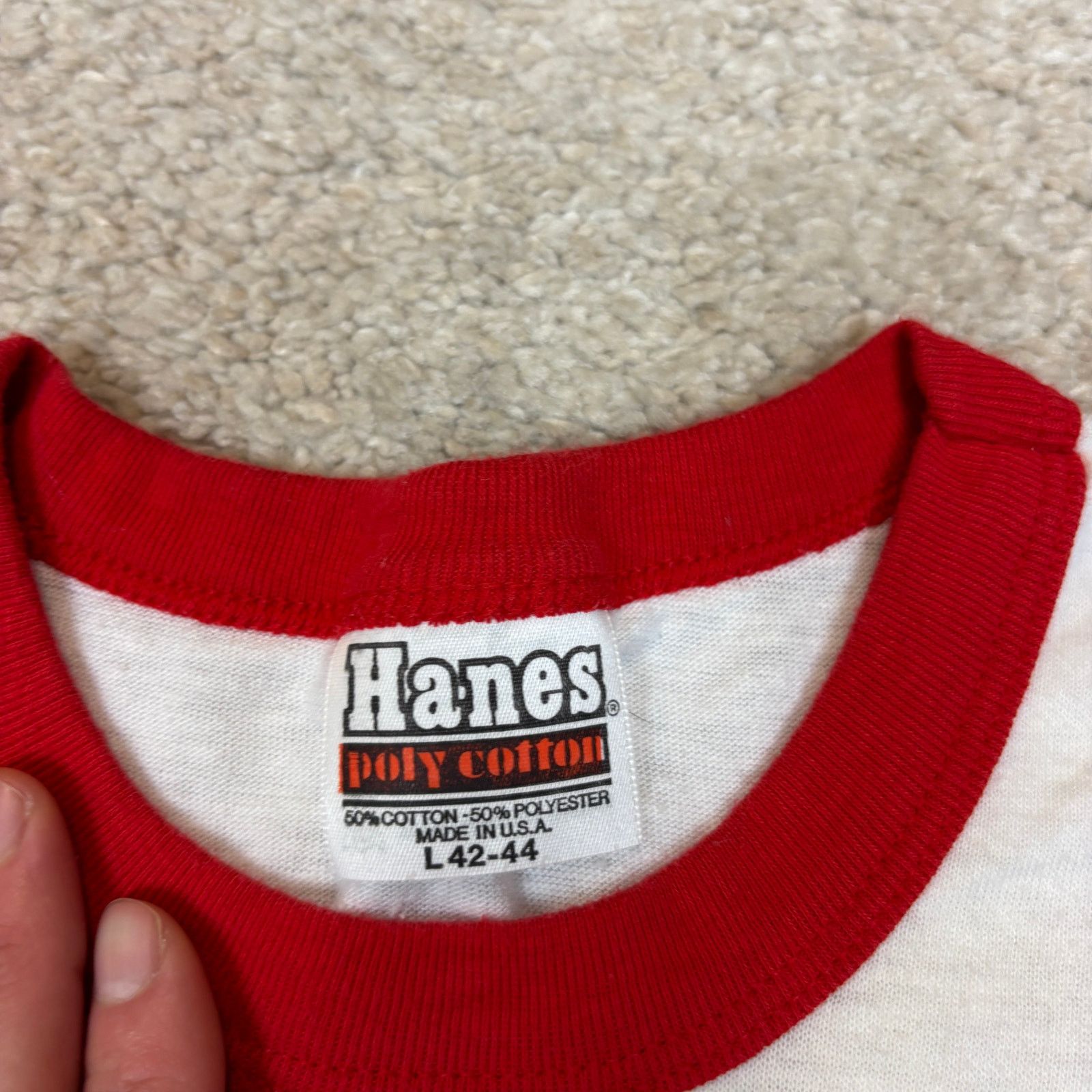 Hanes × Vintage Vintage 1982 Presidential Space Landing Ringer Shirt Large Size US L / EU 52-54 / 3 - 5 Thumbnail