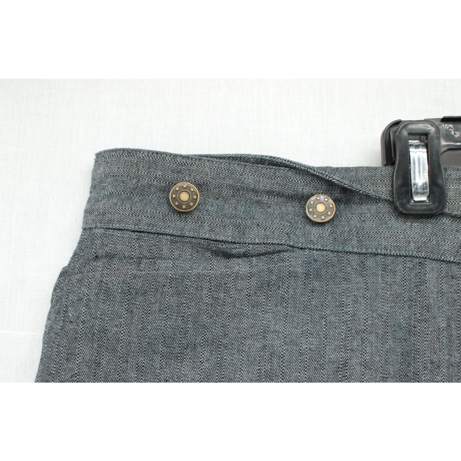 Vintage VINTAGE Frontier Classics Jeans Mens 50x37 Black Denim Button Fly Cowboy Buckle Western 80s Size US 34 / EU 50 - 5 Thumbnail