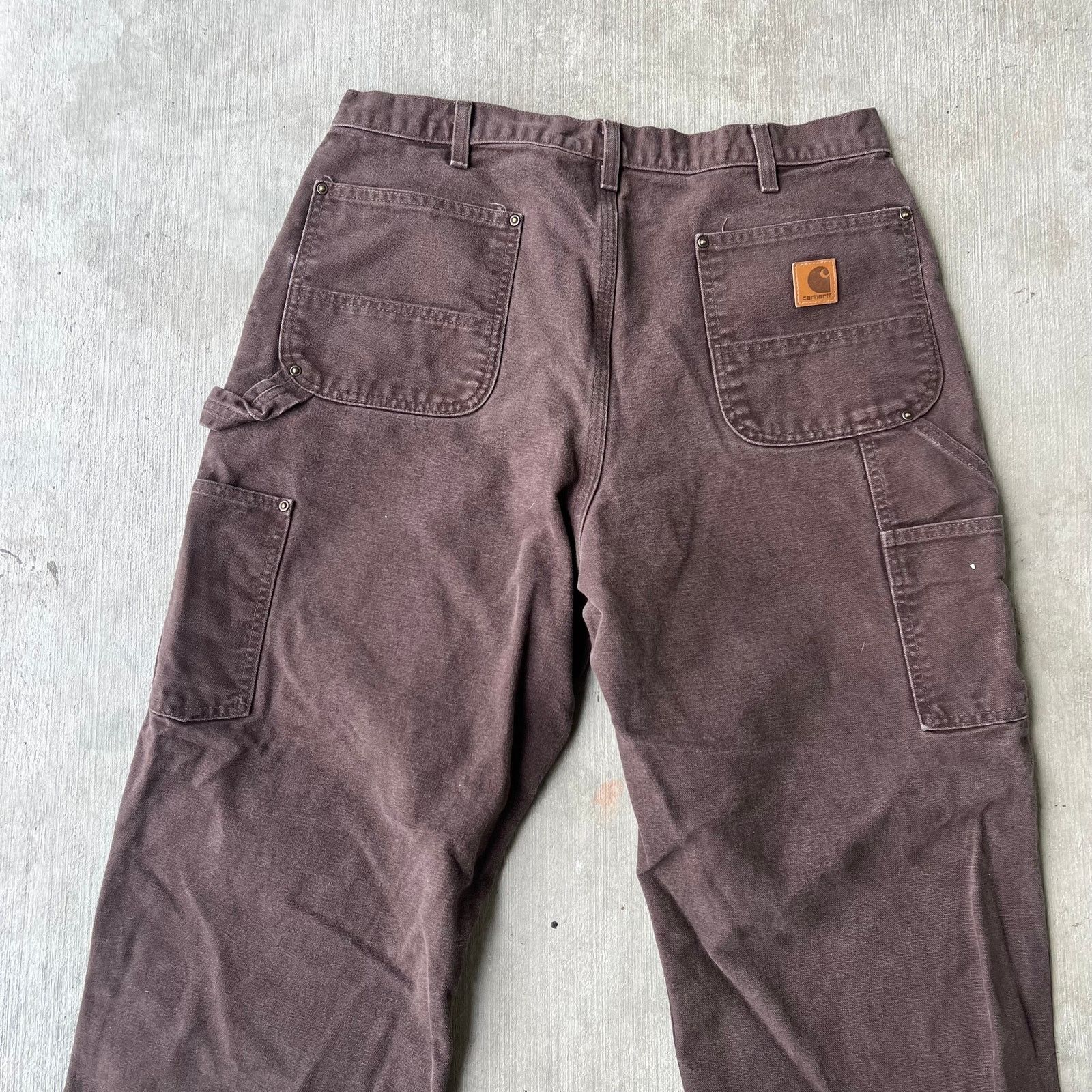 Carhartt × Vintage Carhartt brown double knee work wear carpenter pants Size US 35 - 6 Thumbnail