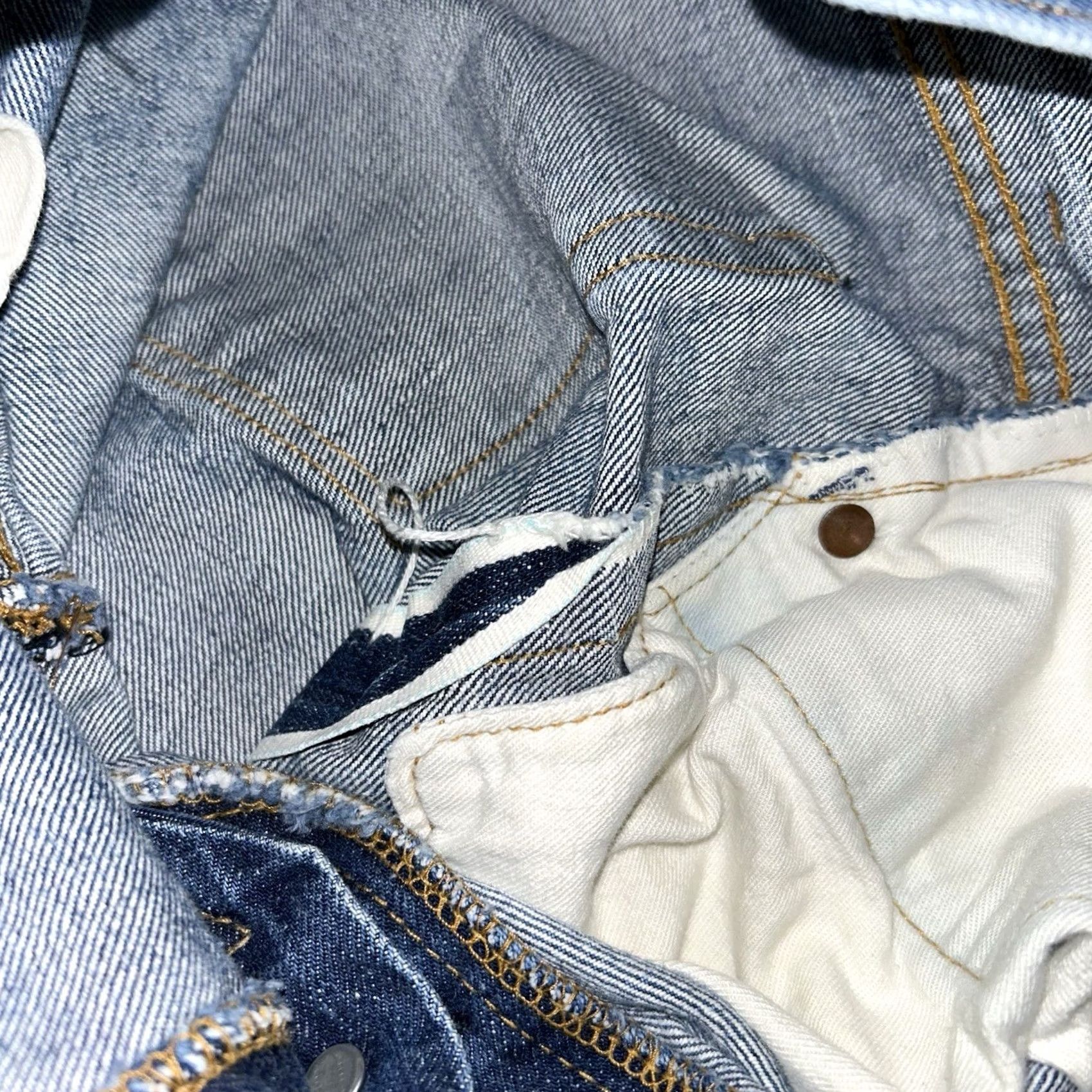 Sears VINTAGE Sears Blue Line Selvedge Denim Jeans 25x27 Denim Blue Mens? 1960s Size US 26 / EU 42 - 7 Thumbnail