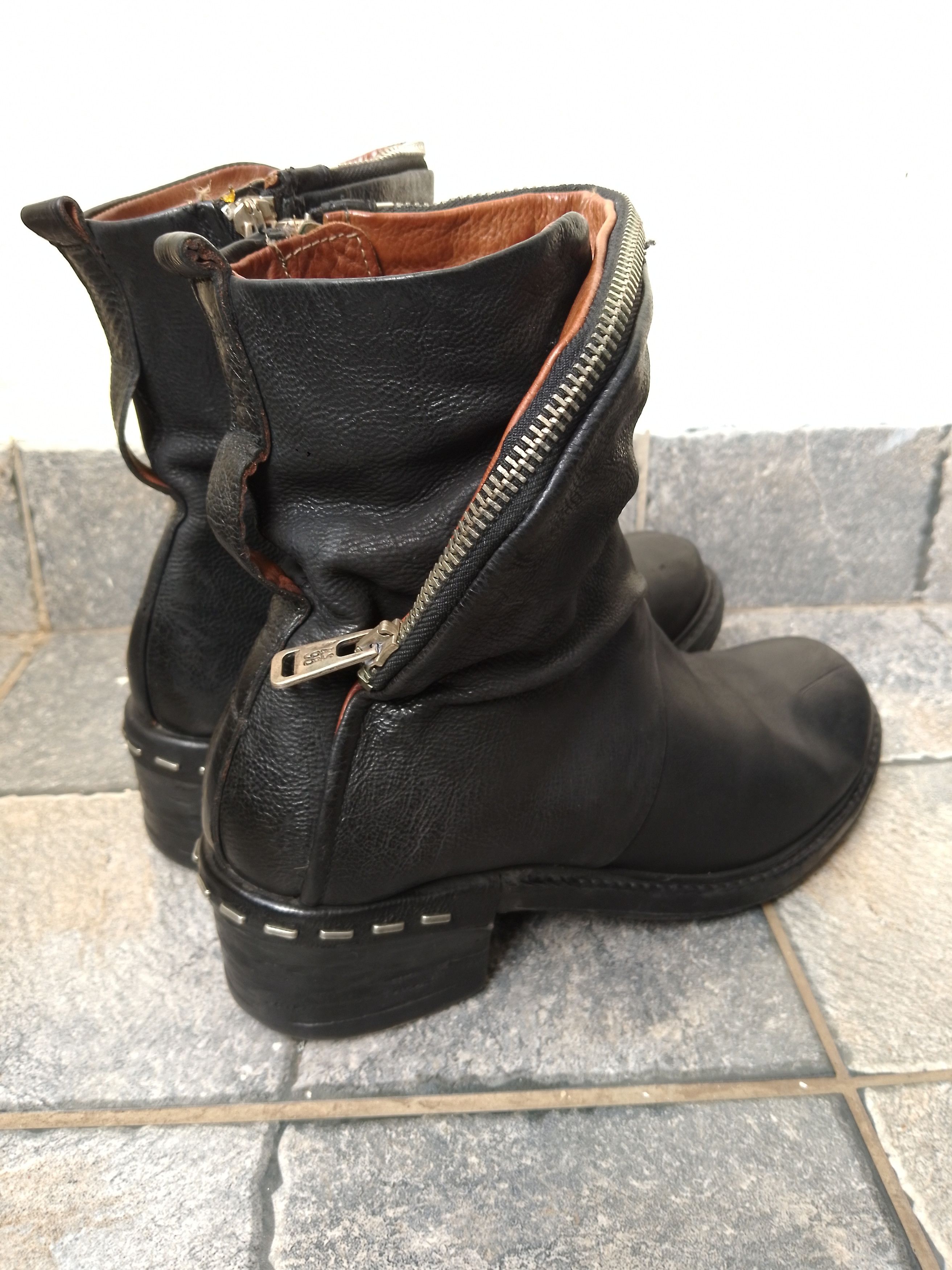 A.S.98 AS 98 BIKER ANKLE BOOTS Size US 9 / IT 39 - 3 Thumbnail