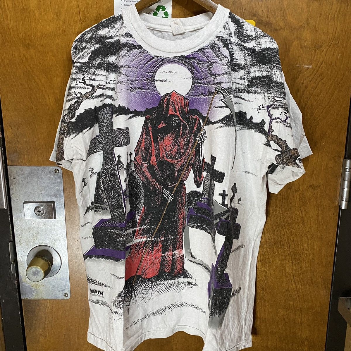 Expert Horror × Vintage Vintage Grim Reaper Halloween All Over Print Shirt Size US XL / EU 56 / 4 - 1 Thumbnail