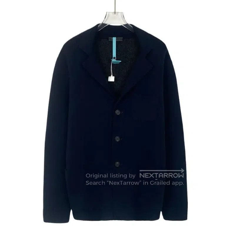 Prada Prada Navy Wool Men's Cardigan. Size US M / EU 48-50 / 2 - 1 Thumbnail