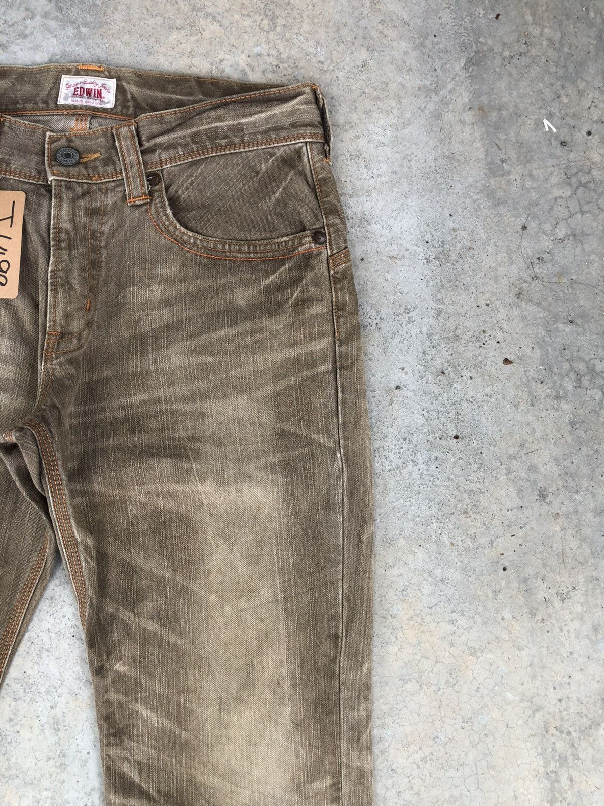 If Six Was Nine Japanese Edwin Exclusive Flared Jeans Distressed Bootcut Size US 33 - 5 Thumbnail