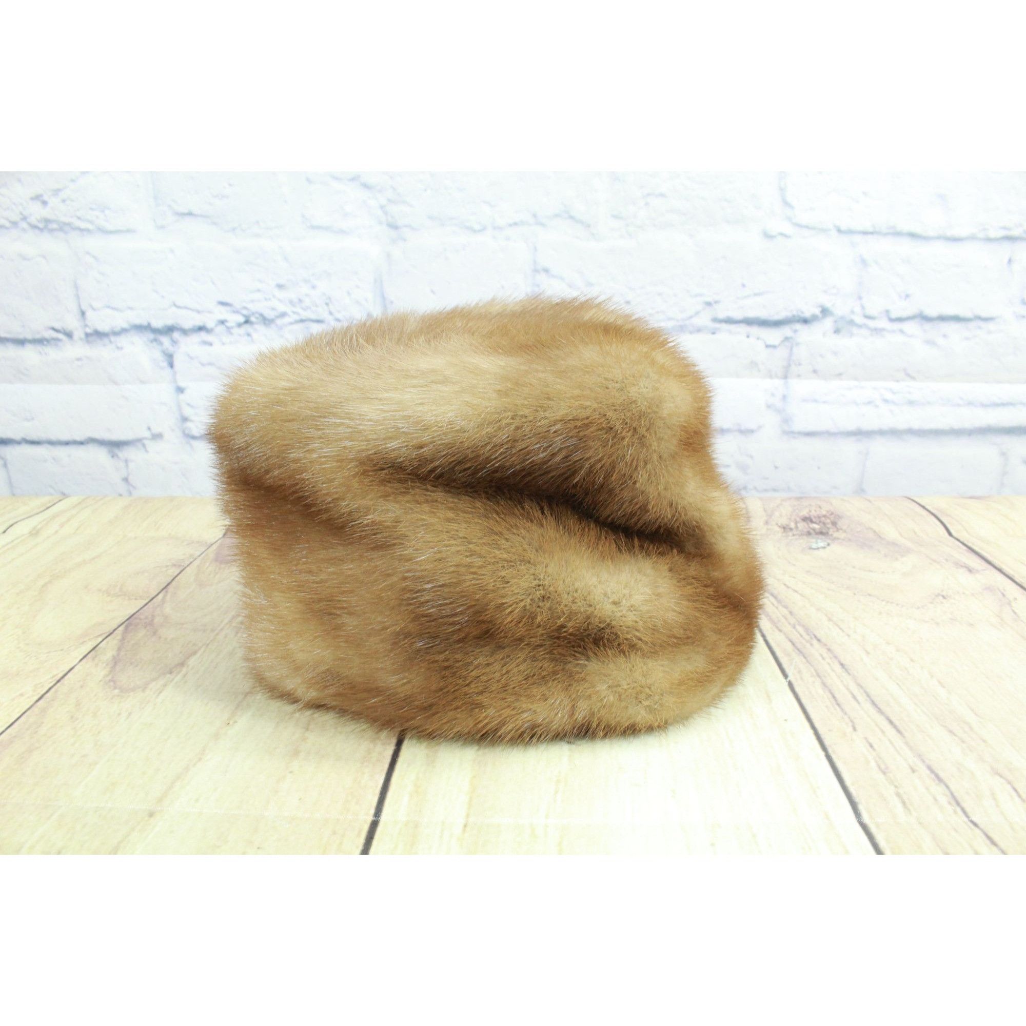 Other Vintage Camelot Mink Fur Beret Hat Light Brown Size ONE SIZE - 2 Thumbnail