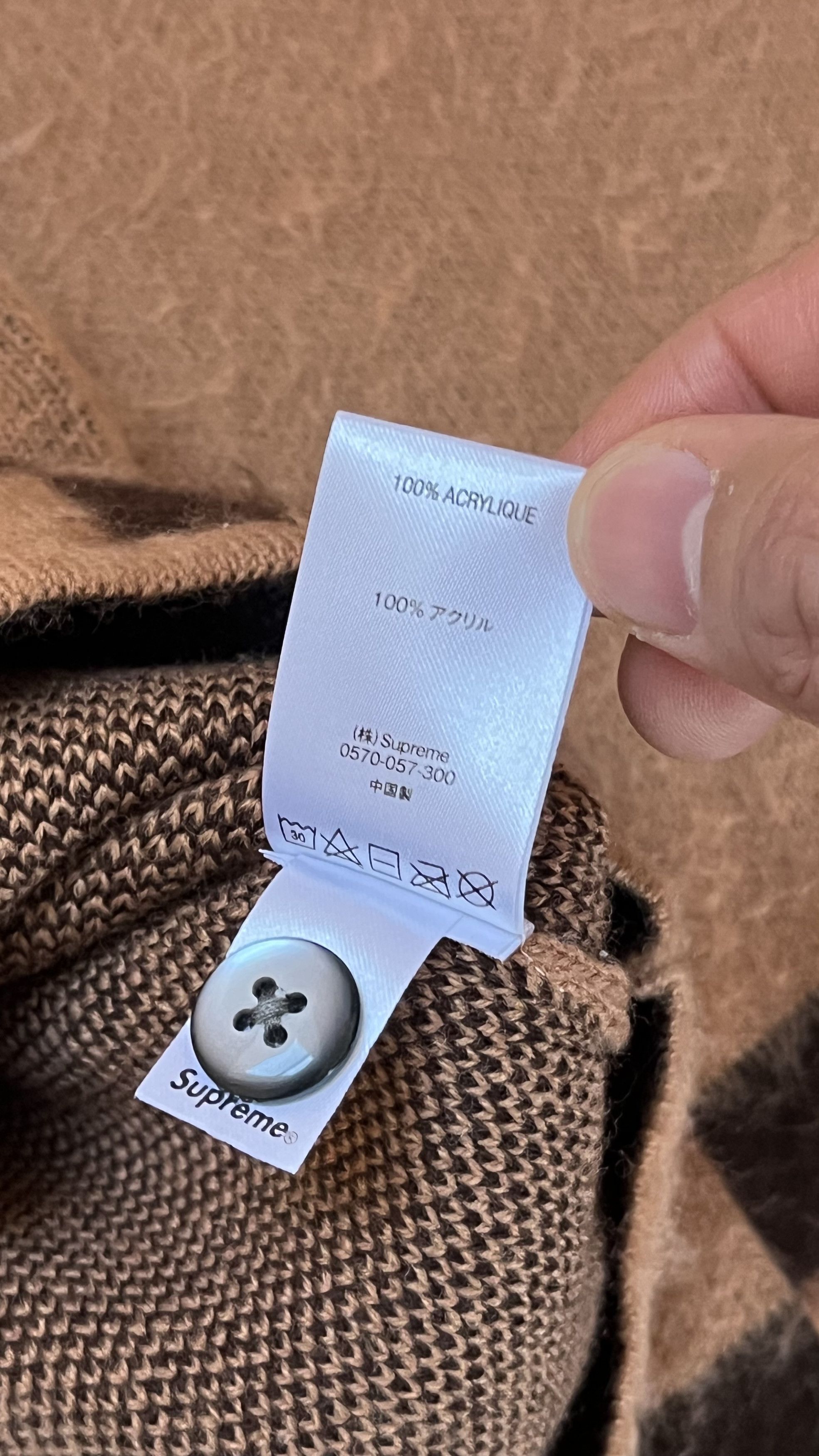 Supreme Brushed Checkerboard Cardigan Size US L / EU 52-54 / 3 - 7 Thumbnail