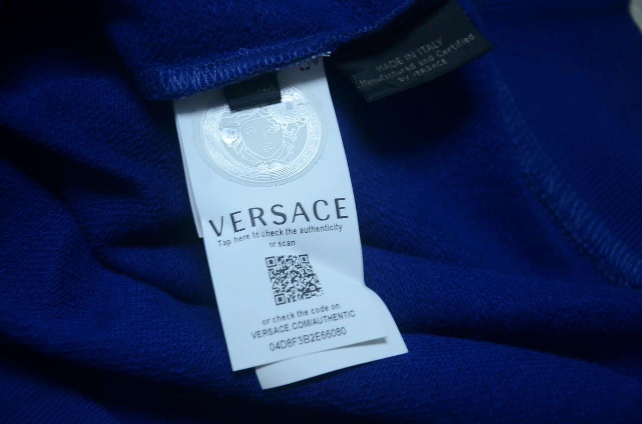 Versace VERSACE Oversized Blue Big Logo Hoodie M Size US M / EU 48-50 / 2 - 6 Thumbnail