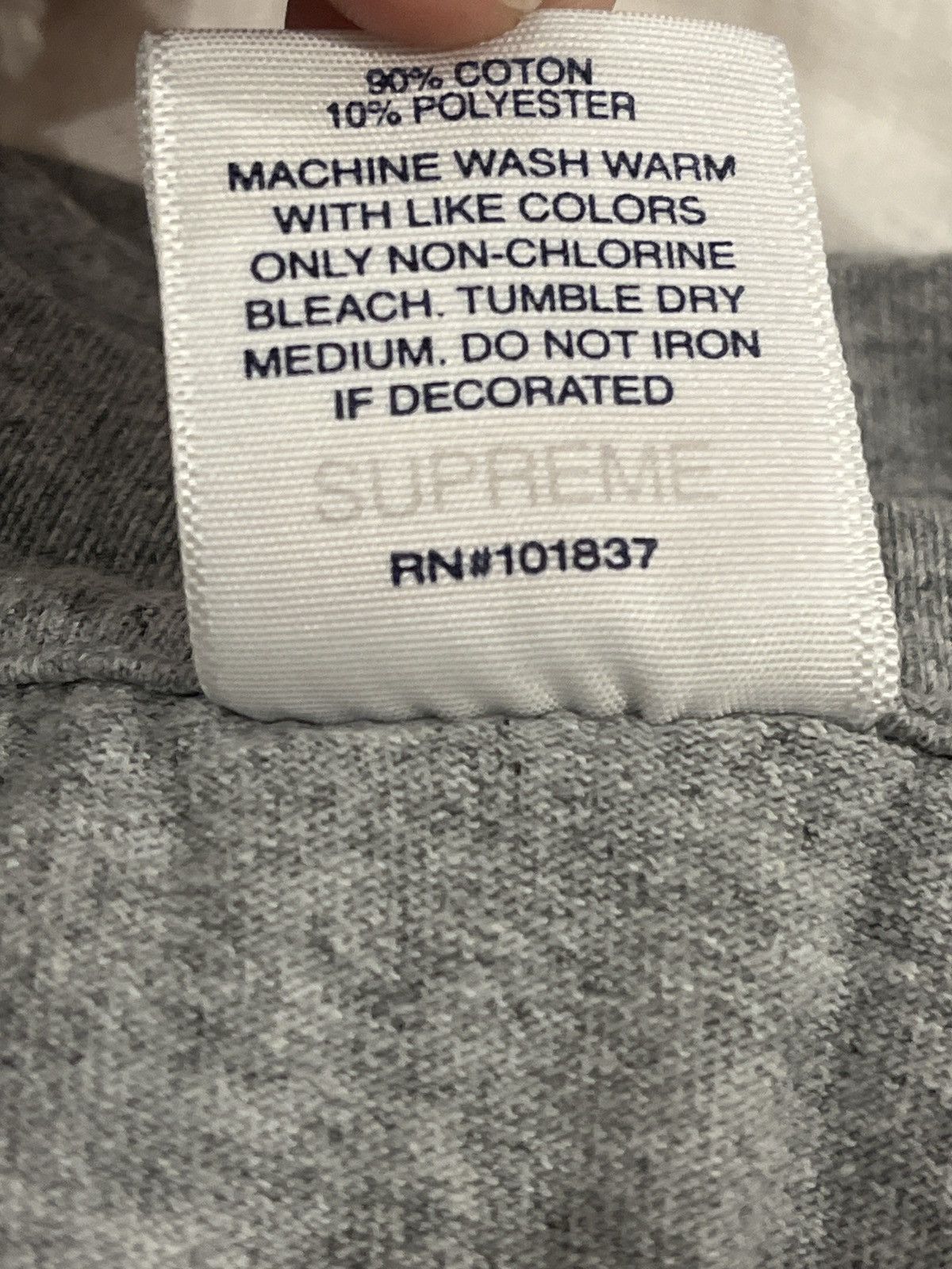 Supreme Grey Supreme Tee Size US L / EU 52-54 / 3 - 3 Thumbnail