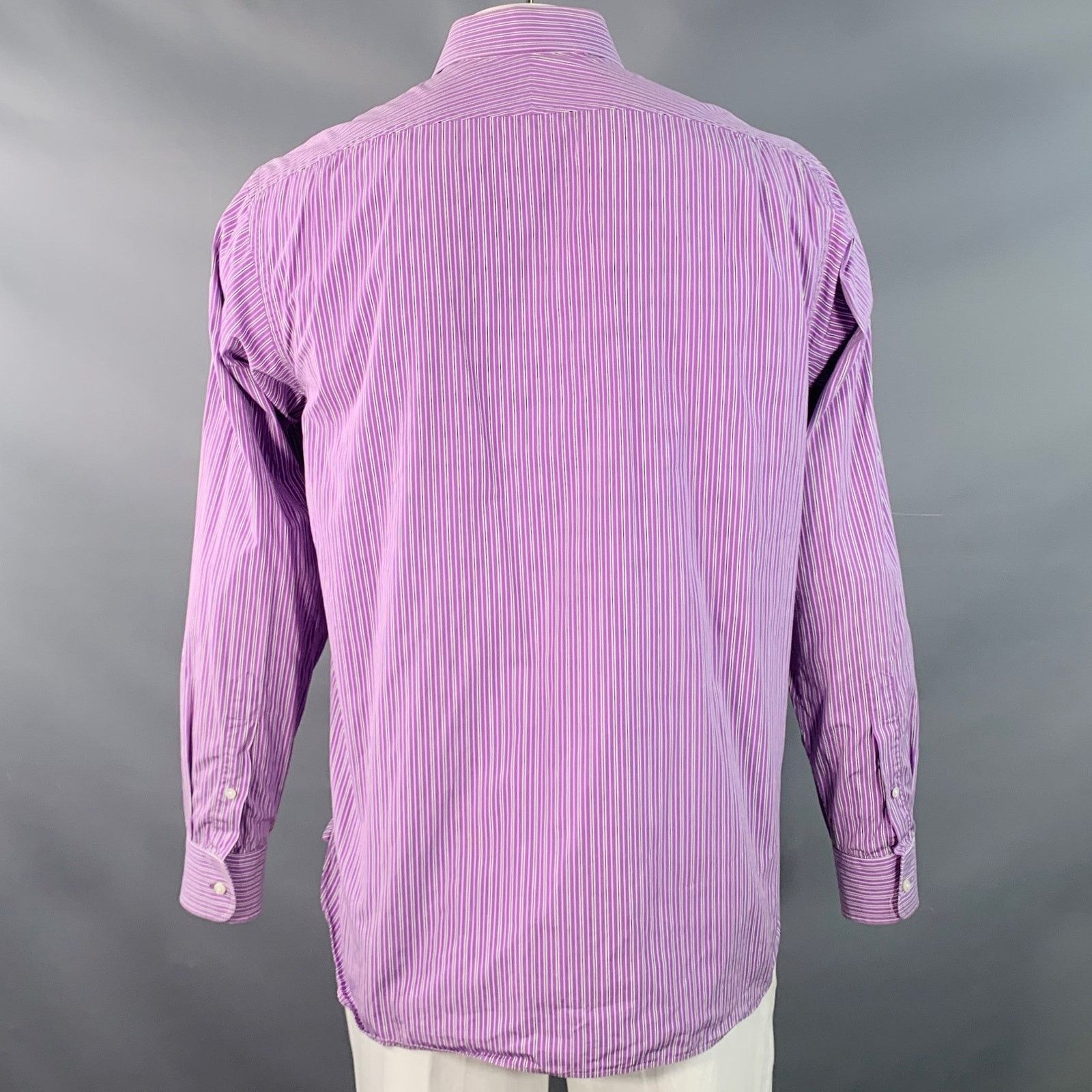 Ralph Lauren RALPH LAUREN Size L Purple Stripe Cotton Long Sleeve Shirt Size US L / EU 52-54 / 3 - 4 Thumbnail