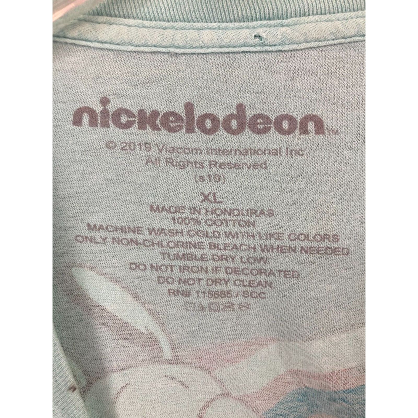 Nickelodeon Nickelodeon Rocko's Modern Life T-Shirt Mens XL Blue 90s Cartoon Graphic Print Short Sleeve Crew Neck Jersey Cotton Regular Fit Size US XL / EU 56 / 4 - 5 Thumbnail