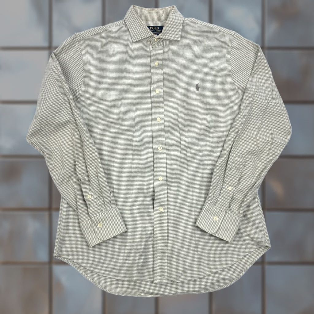 Ralph Lauren Ralph Lauren Shirt Mens Large Slim Fit Houndstooth Long Sleeve Button Size US L / EU 52-54 / 3 - 1 Thumbnail