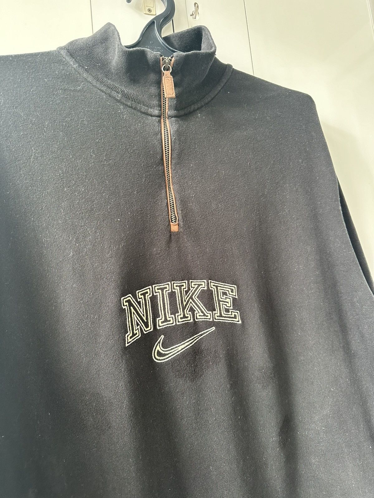 Nike Vintage Nike 1/3 Zip Sweatshirt Big Logo Size US L / EU 52-54 / 3 - 7 Thumbnail