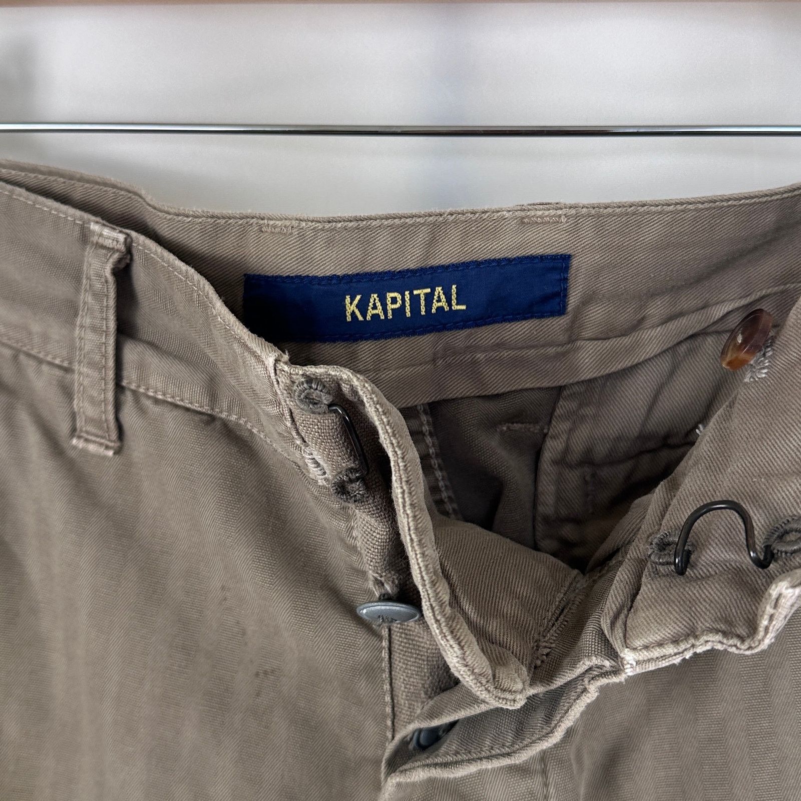 Kapital Brown Striped Cargo Pants Size US 29 - 6 Thumbnail