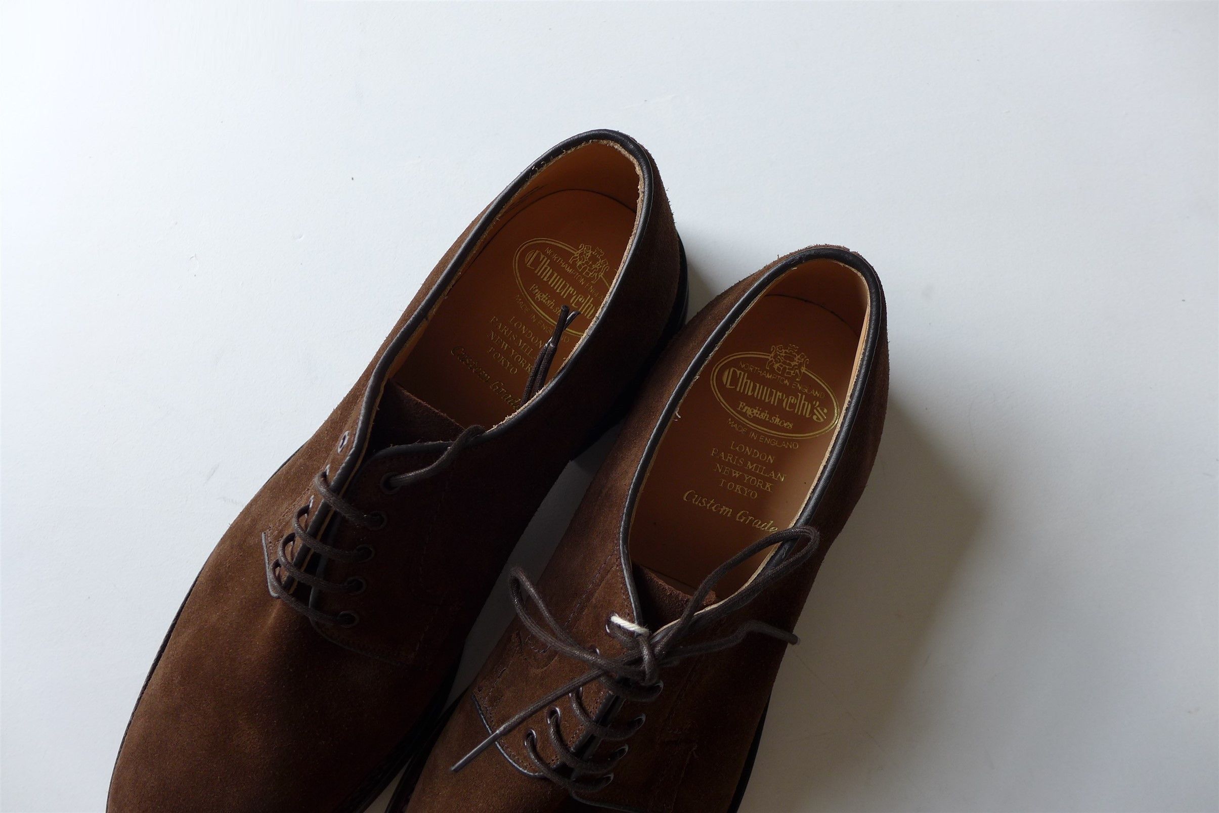 Church's n/a Churchs Bestone Derby Shoes - Sigar Castoro Suede Size US 11.5 / EU 44-45 - 5 Thumbnail