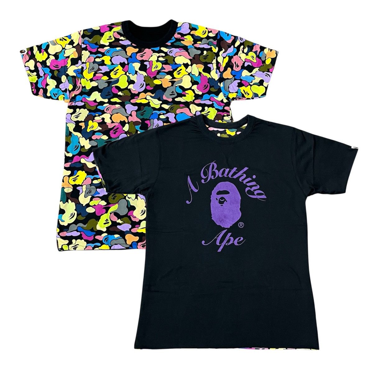Bape Rare A Bathing Ape OG Multi Color Camo Reversible T-Shirt Size US M / EU 48-50 / 2 - 1 Thumbnail