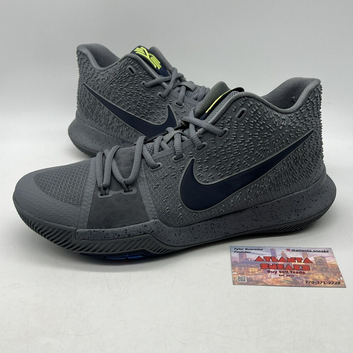 image of Nike Kyrie 3 Cool Grey Shoes, Men's (Size 10)