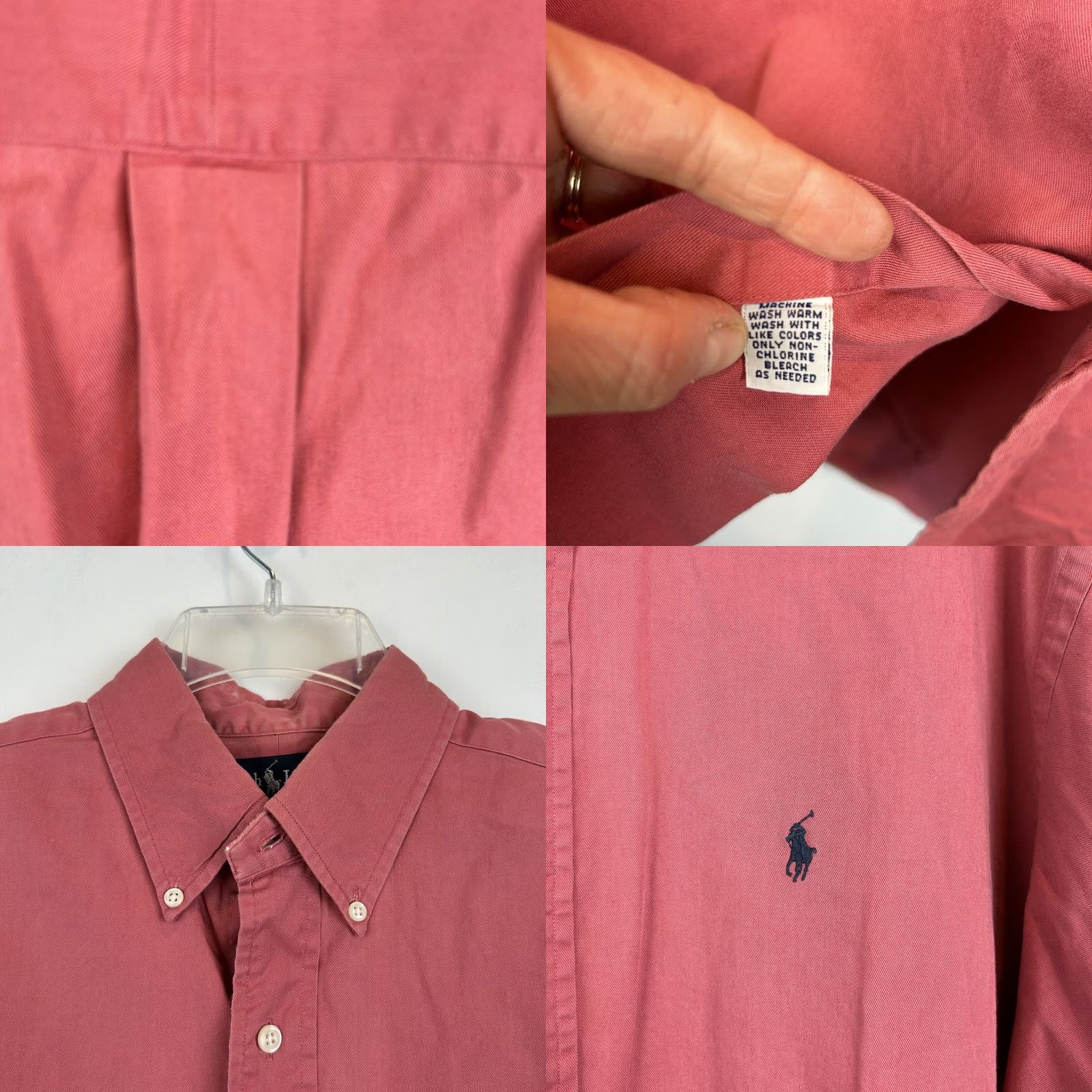 Ralph Lauren Ralph Lauren Shirt Mens L Blaire Button Up Oxford Hort Sleeve Salmon Pony Read Size US L / EU 52-54 / 3 - 8 Thumbnail