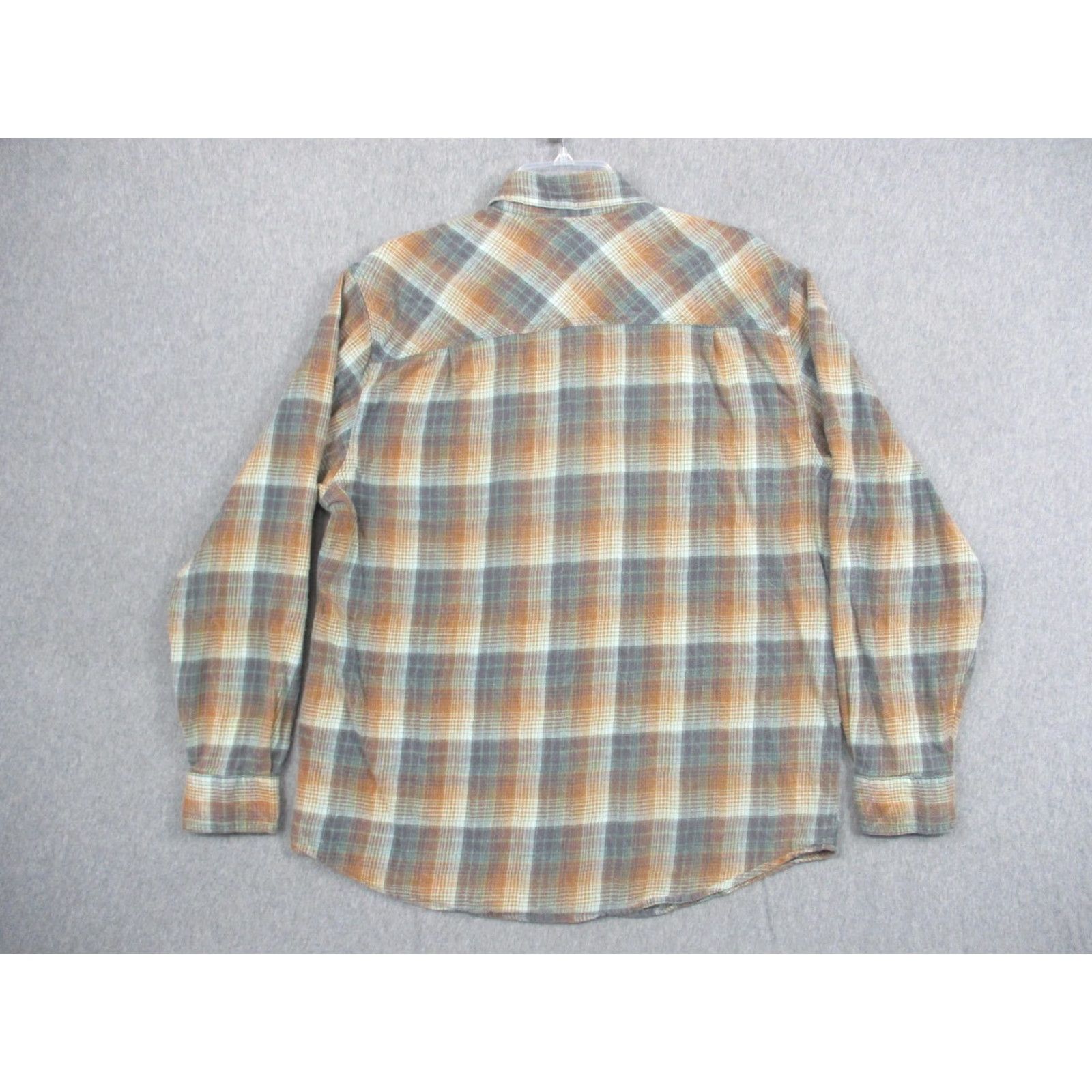 Vintage Woolrich Shirt Mens Large Orange Green Plaid Flannel Button Down Long Sleeve Size US L / EU 52-54 / 3 - 5 Thumbnail