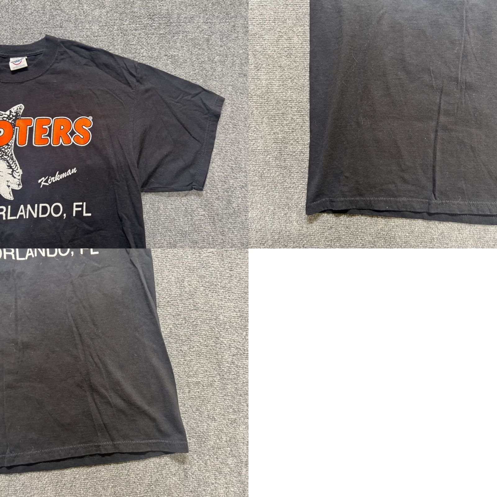 Delta Hooters T-Shirt Delta Black Large Men’s L Florida Orlando 90s Vintage Kirkman Delta Magnum Weight Distressed Graphic Shirt Mens Size US L / EU 52-54 / 3 - 8 Thumbnail