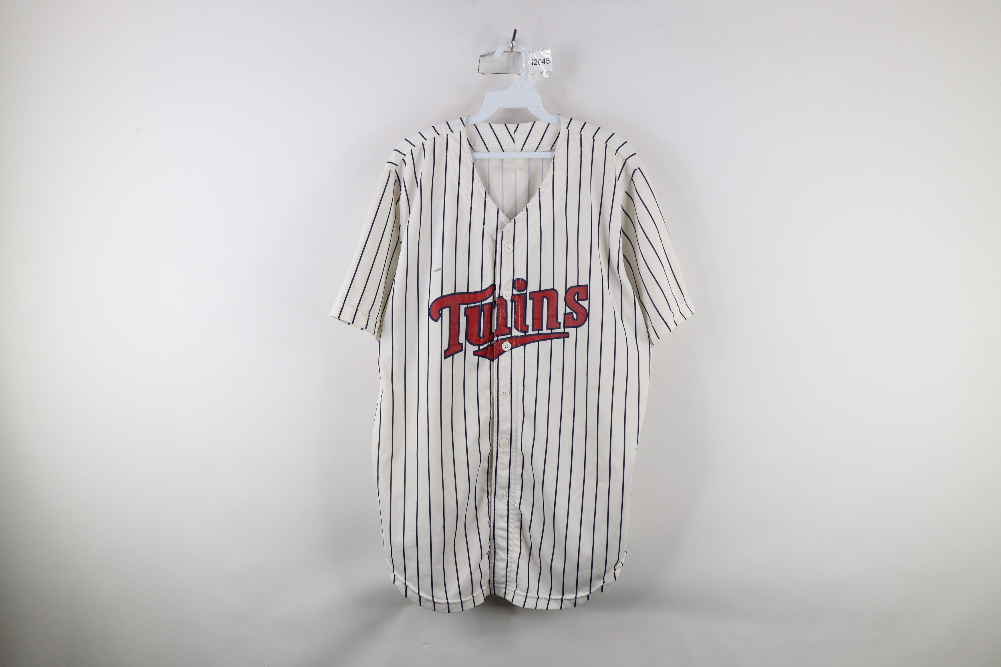 Vintage Vintage 90s Out Striped Minnesota Twins Baseball Jersey Size US XL / EU 56 / 4 - 1 Thumbnail