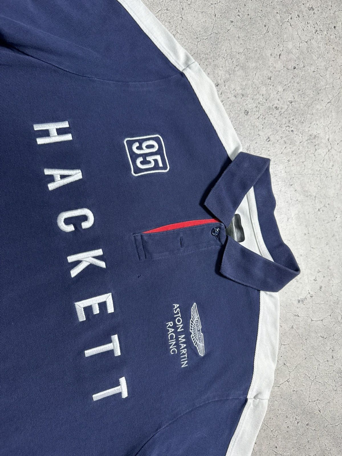 Hackett Hackett Aston Martin Racing #95 Vintage Polo Shirt Size US L / EU 52-54 / 3 - 5 Thumbnail