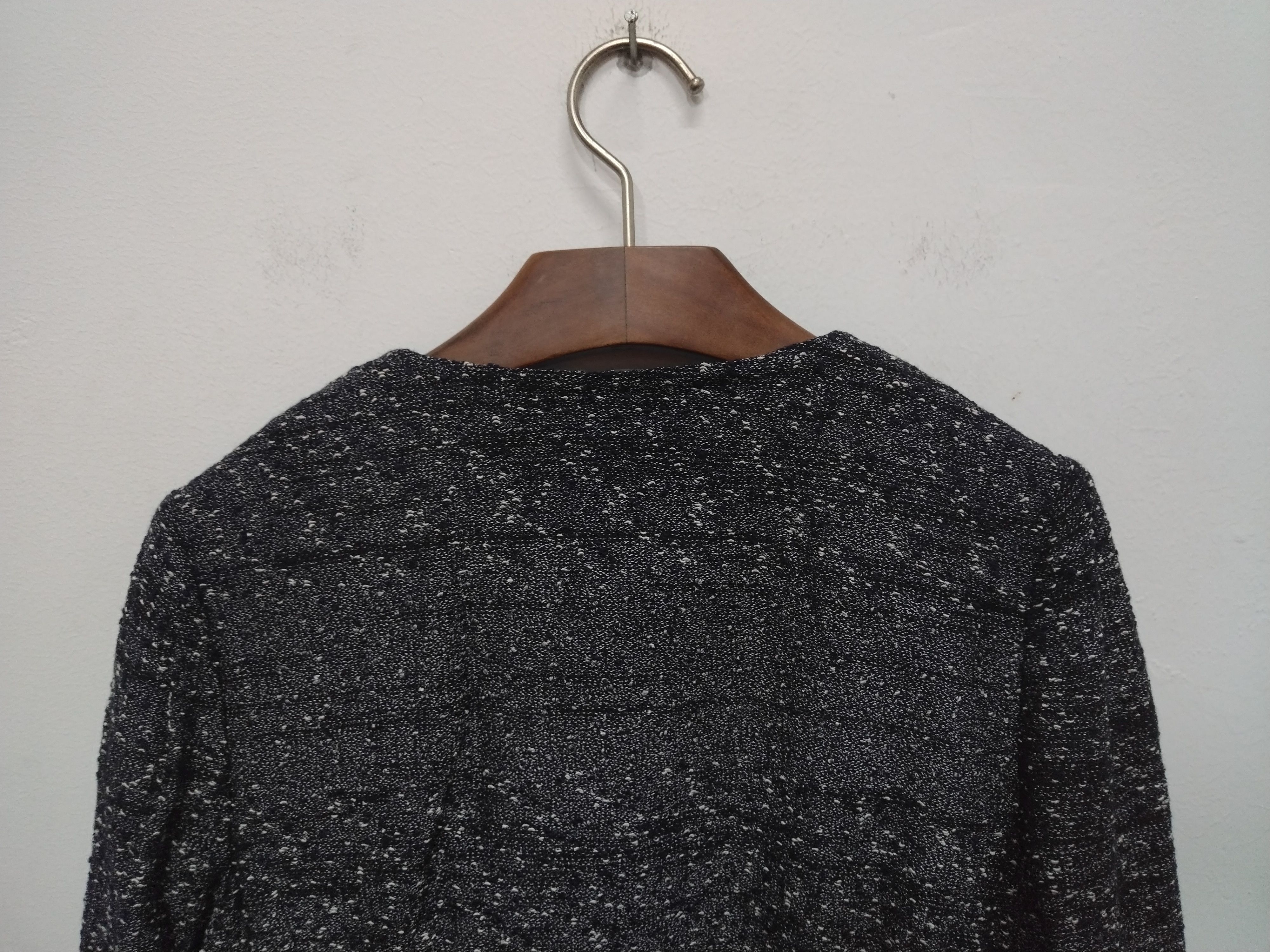 Homespun Knitwear RARE maria mills tweed collarless wool + rayon zipper Jacket Size S / US 4 / IT 40 - 11 Thumbnail