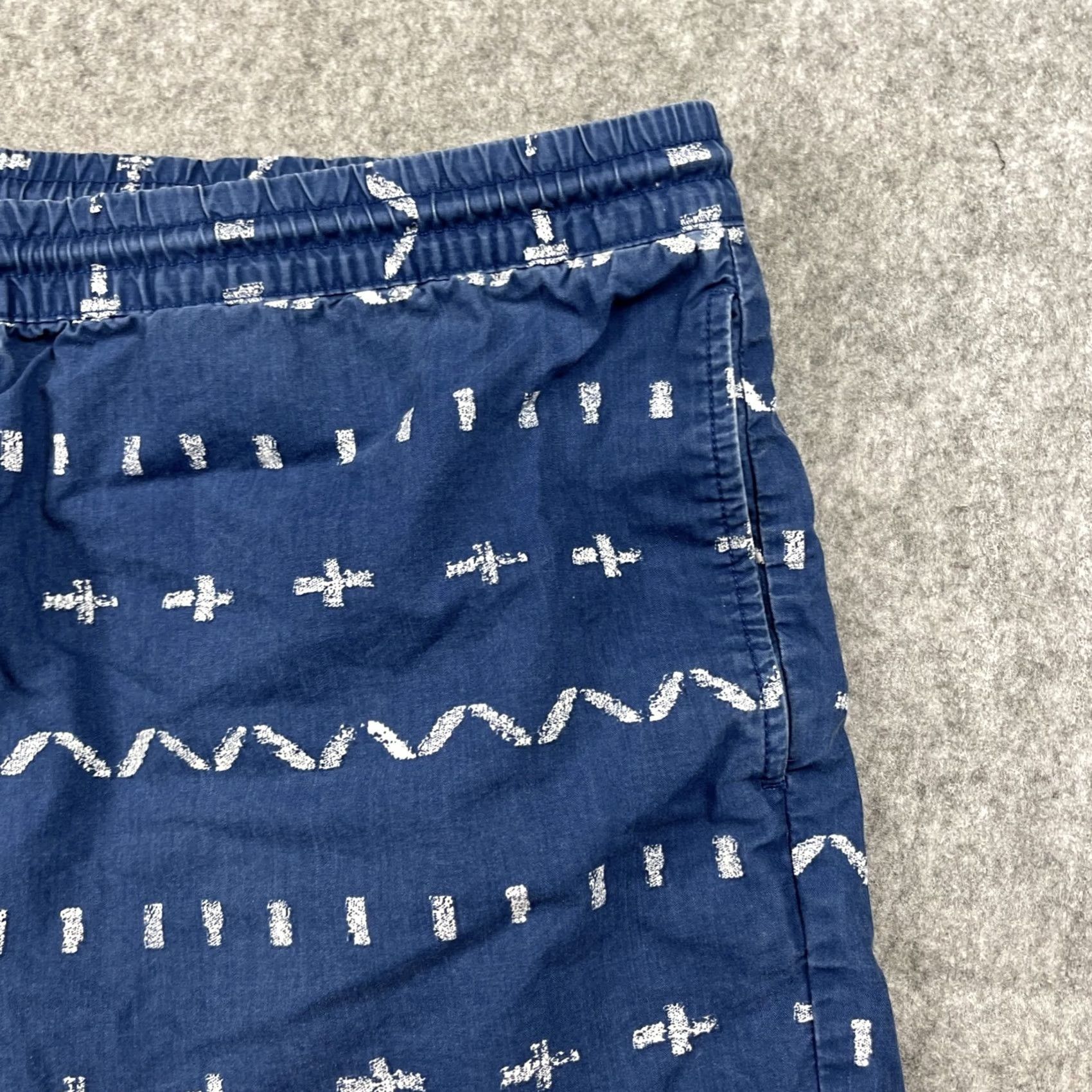 Bonobos Bonobos Shorts Men 2XL Blue Geometric Aztec AOP Drawstring Cotton Unlined 7 Size US 39 - 4 Thumbnail