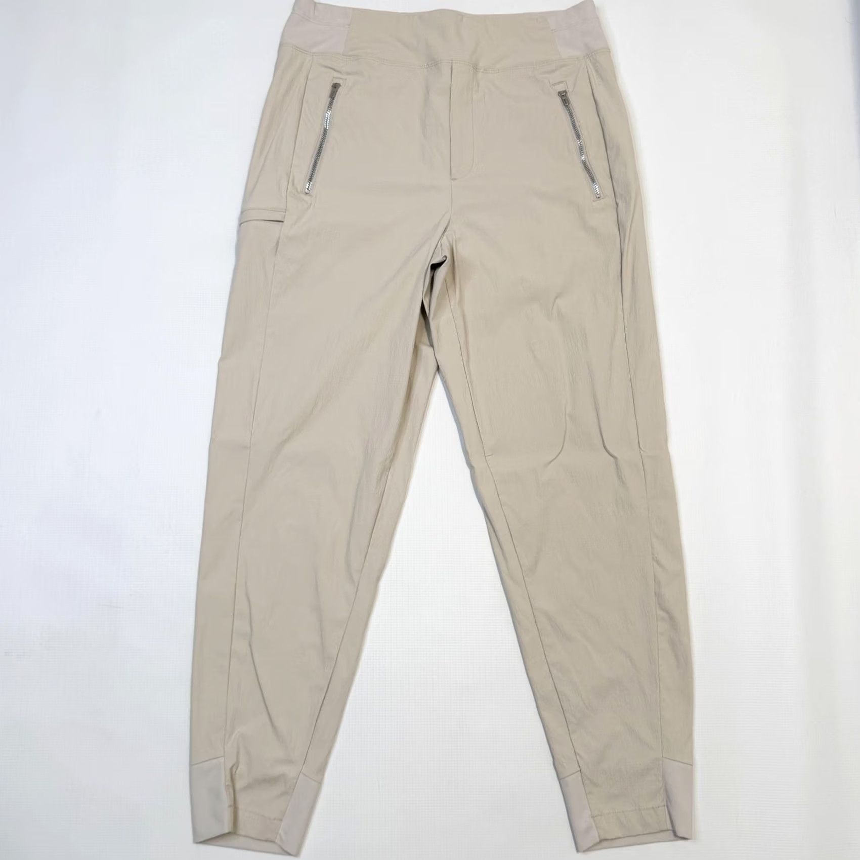 Athleta VINTAGE Athleta Pants Womens 8 Khaki Beige Venice Jogger Stretch Pockets Tapered Travel Size 30" / US 8 / IT 44 - 2 Thumbnail