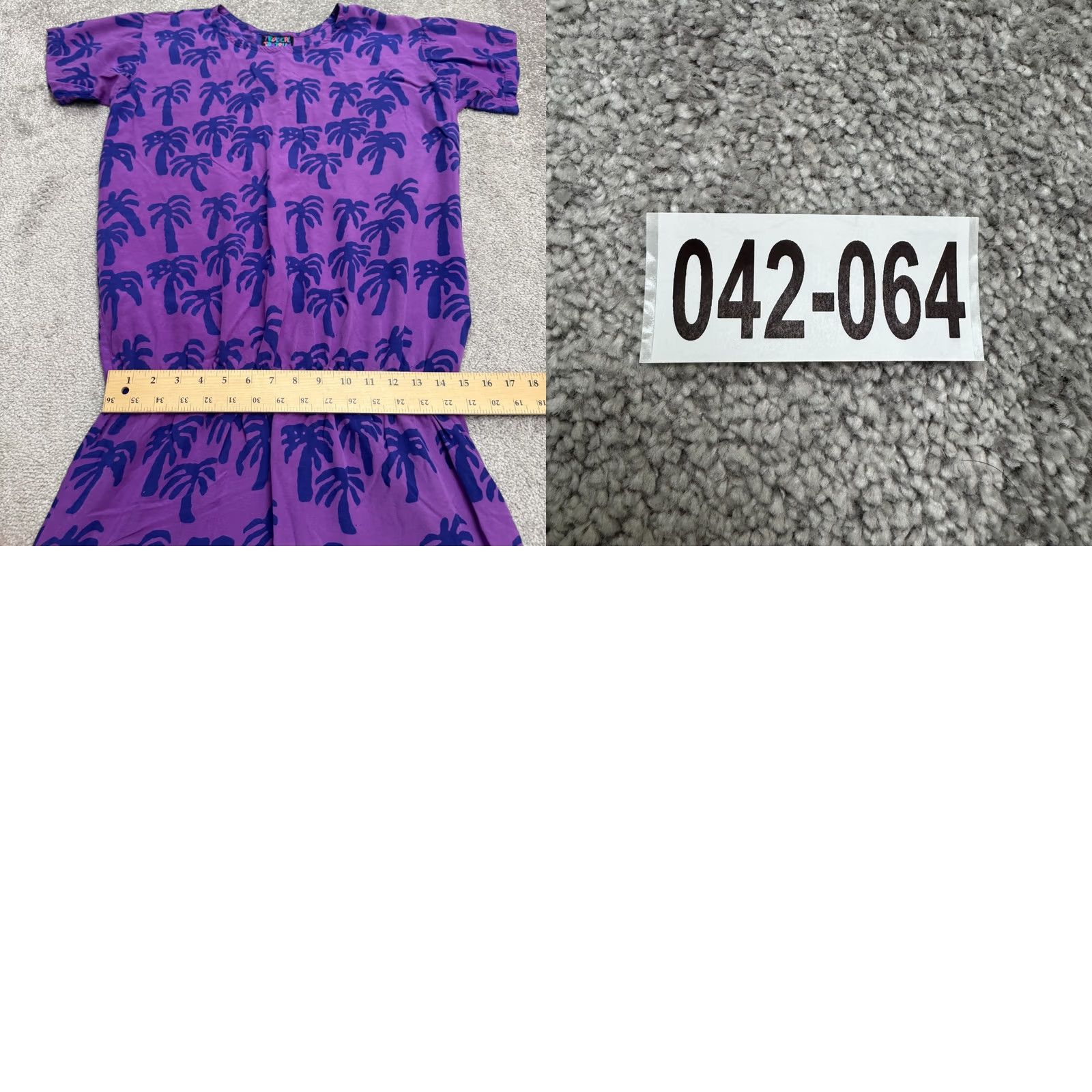 Vintage VINTAGE Tropical Tantrum Dress Womens XS Midi Black Bohemian Hawaiian Tropical 90s Purple Palm Trees Short Sleeve Crew Neck Mini Fashion Size XS / US 0-2 / IT 36-38 - 9 Thumbnail