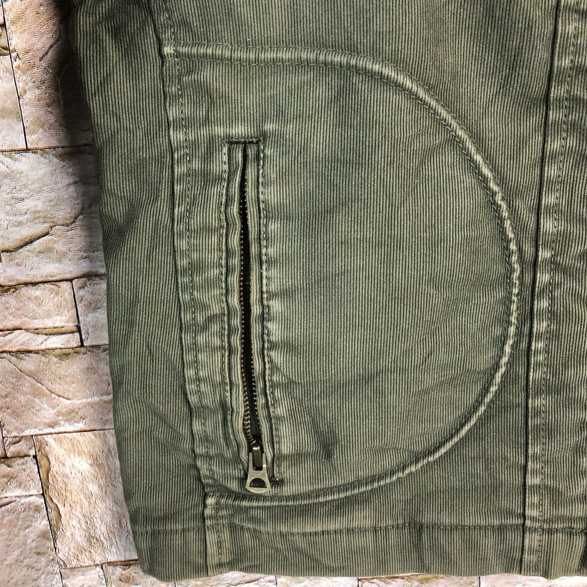 Design Works Green faded jacket vintage #A668