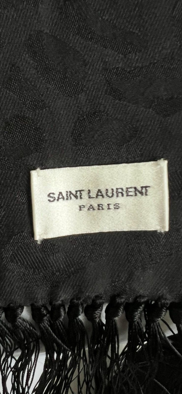 Saint Laurent Paris Saint Laurent opera scarf black silk leopard pattern Size ONE SIZE - 8 Thumbnail