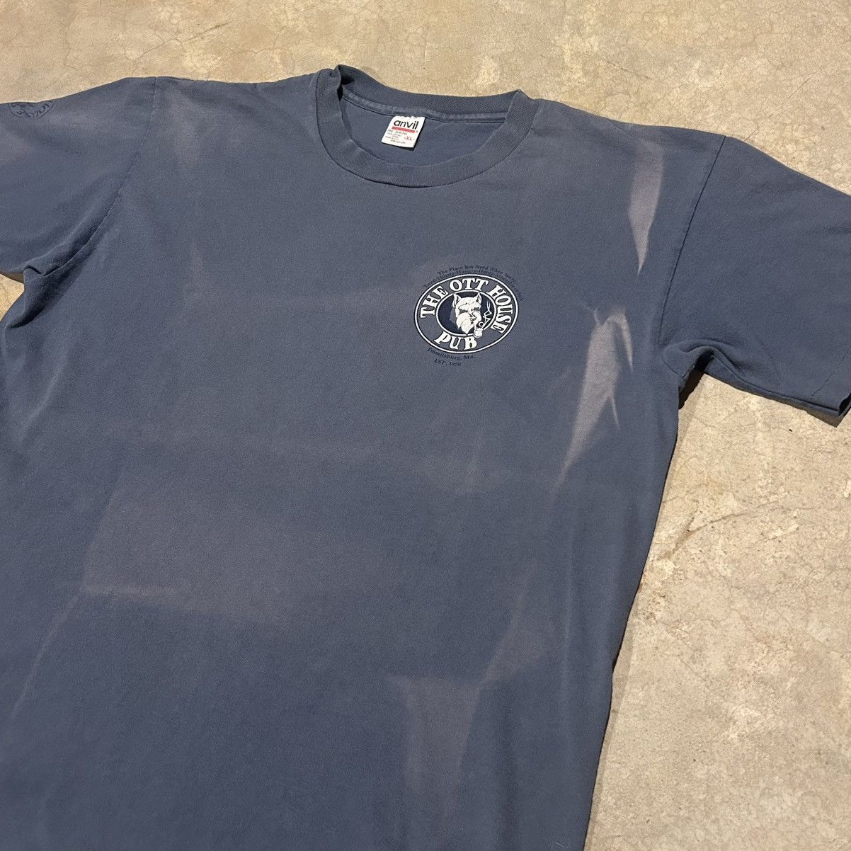 Vintage Vintage 1990s Sunfaded The Ott House Pub Bar Dog Tee Size US XL / EU 56 / 4 - 3 Thumbnail