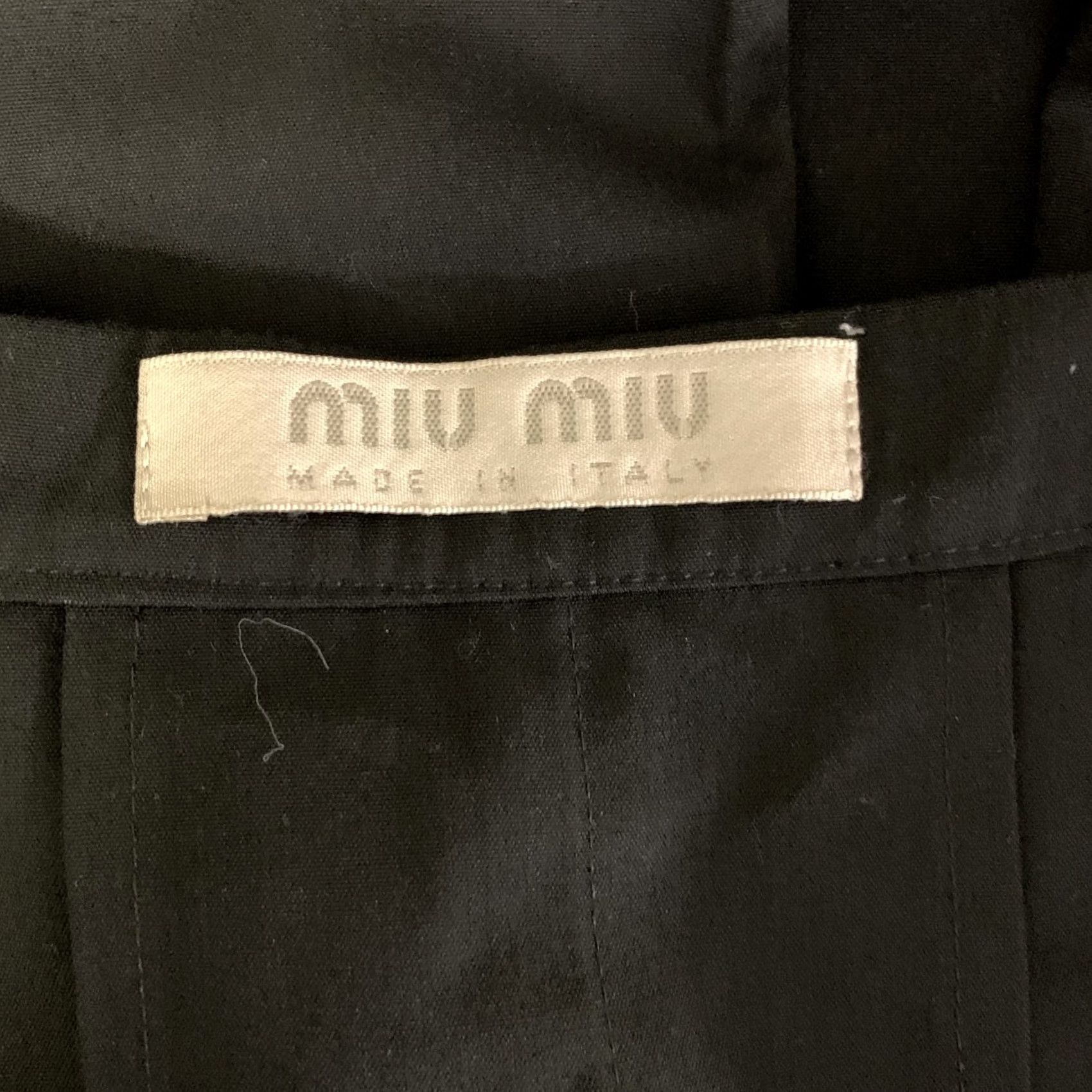 Miu Miu MIU MIU Size 2 Black Polyester Knee-Length Skirt Women Size 26" / US 2 / IT 38 - 3 Thumbnail