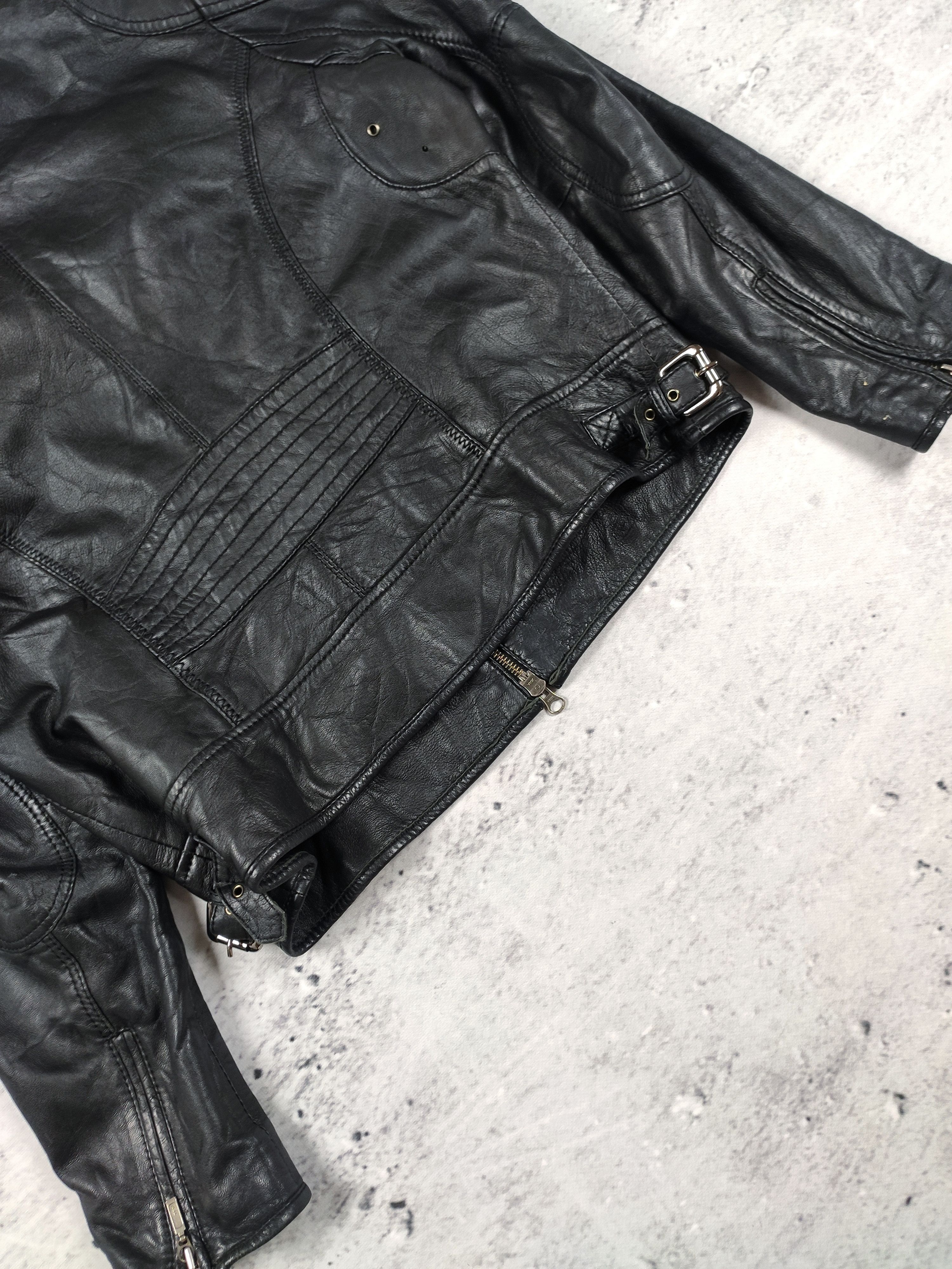 Vintage Vintage leather biker jacket opium cyber Size L / US 10 / IT 46 - 7 Thumbnail