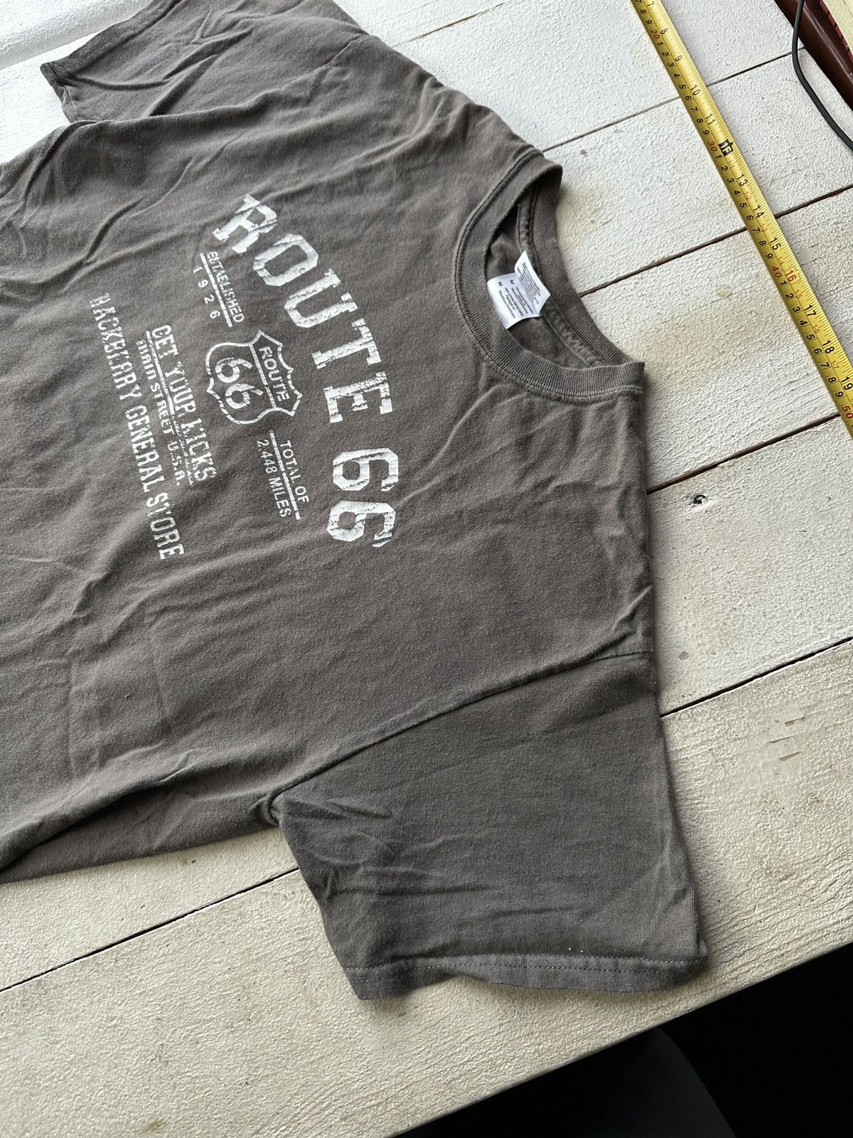 Vintage 🚨 LAS VEGAS NEVADA ROUTE 66 GRAY BIG LOGO TEE MEN Y2K Size US M / EU 48-50 / 2 - 2 Thumbnail