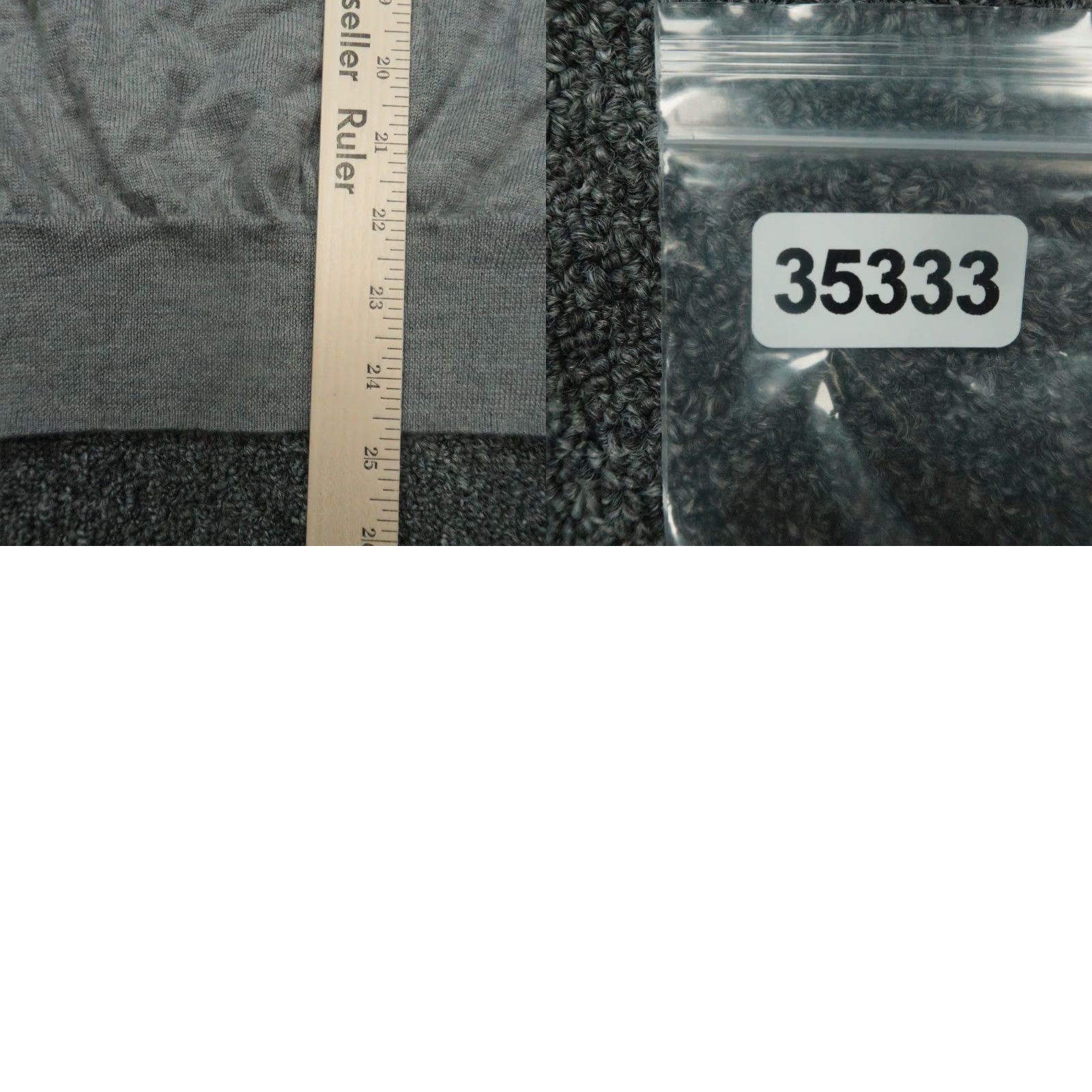 CO Collars & Co Sweater Mens Medium Gray Extrafine Merino V-Neck Pullover Jumper Size US M / EU 48-50 / 2 - 8 Thumbnail