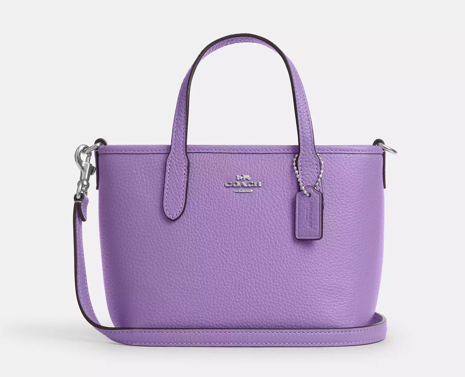 Coach NWT Coach City Mini Tote Bag CW031 Silver/Iris Size ONE SIZE - 6 Thumbnail