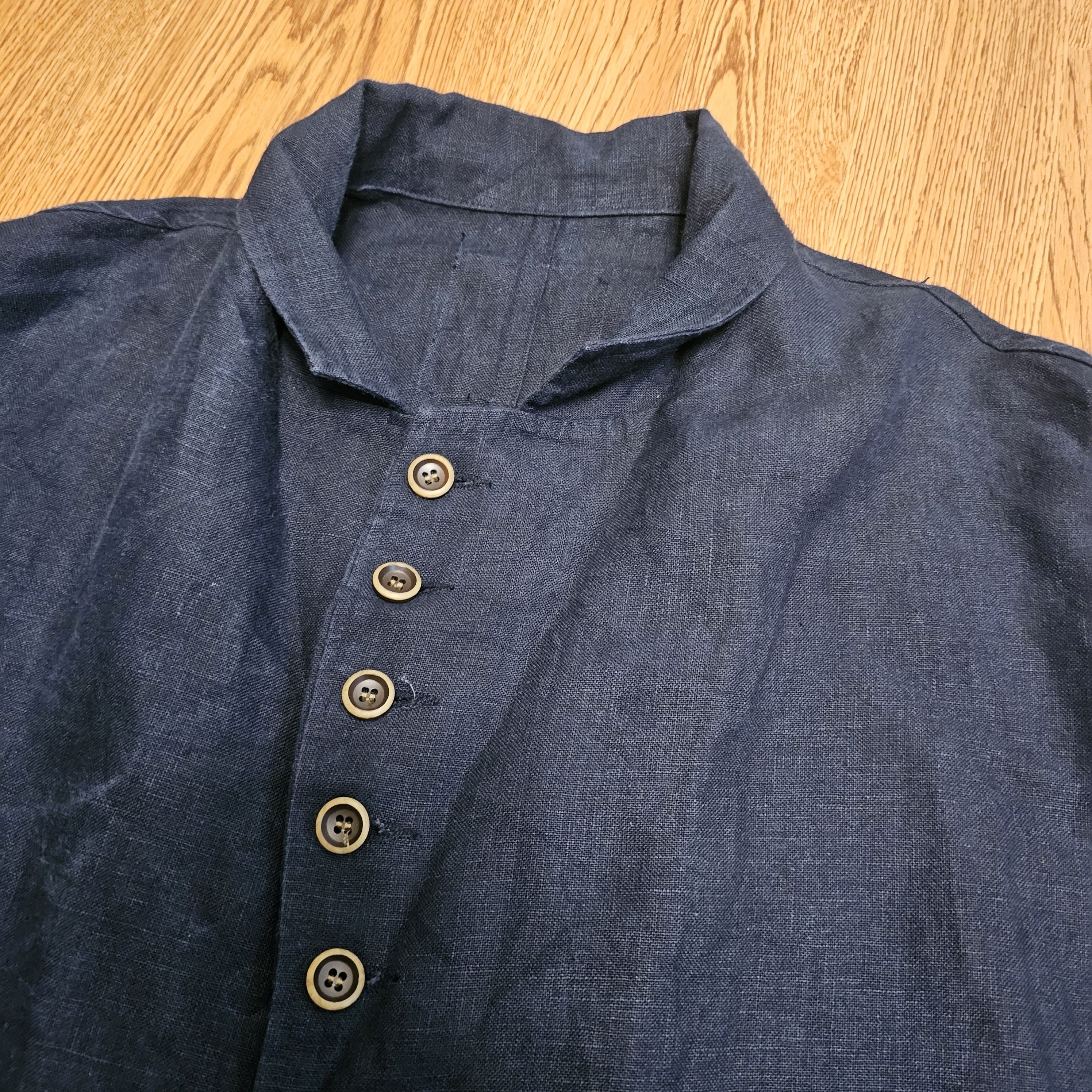 45rpm Japan Brand Indigo Multi Button Linen Jacket Size US M / EU 48-50 / 2 - 5 Thumbnail