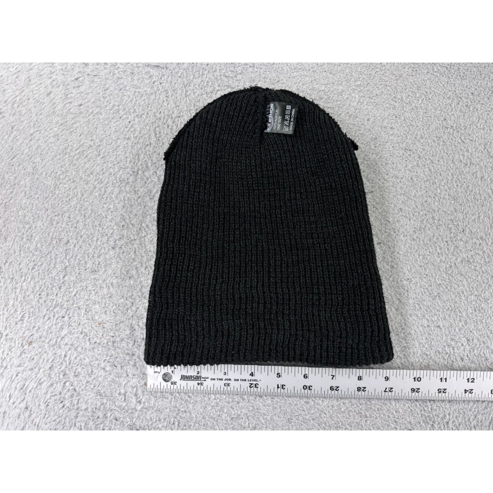 Vintage KB ETHOS Beanie Adult One Size Black Knit 100% Acrylic Ski Snowboard Hat Beanie Men Winter - Logo Theme Lightweight Knit Hat Size ONE SIZE - 5 Thumbnail