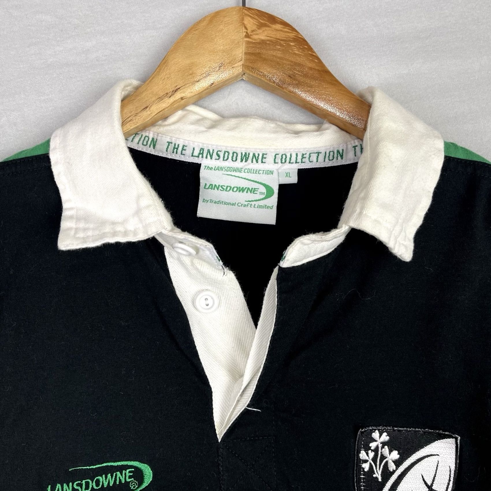 Vintage Ireland Rugby Polo Shirt Mens XL Black Lansdowne Uniform Jersey Collared Shirt Size US XL / EU 56 / 4 - 5 Thumbnail
