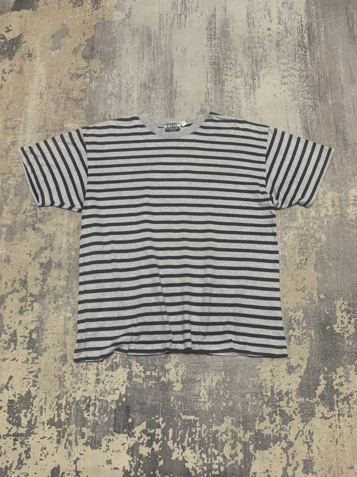 Japanese Brand Vintage 90s B. Hills Stripe Tee Size US M / EU 48-50 / 2 - 1 Thumbnail