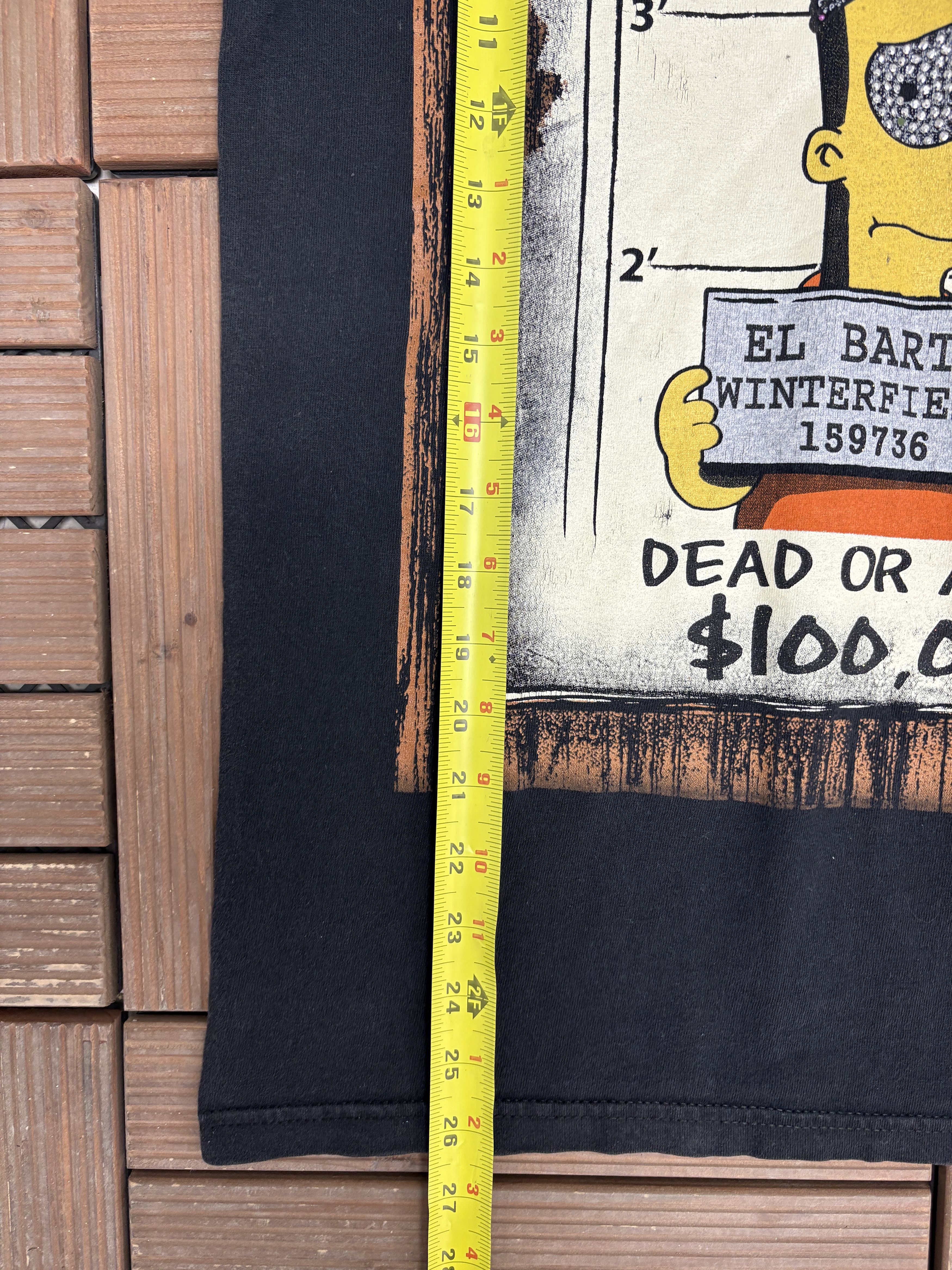 Vintage The Simpsons Bart Wanted Dead Or Alive Vintage T-Shirt Tee Size US M / EU 48-50 / 2 - 7 Thumbnail